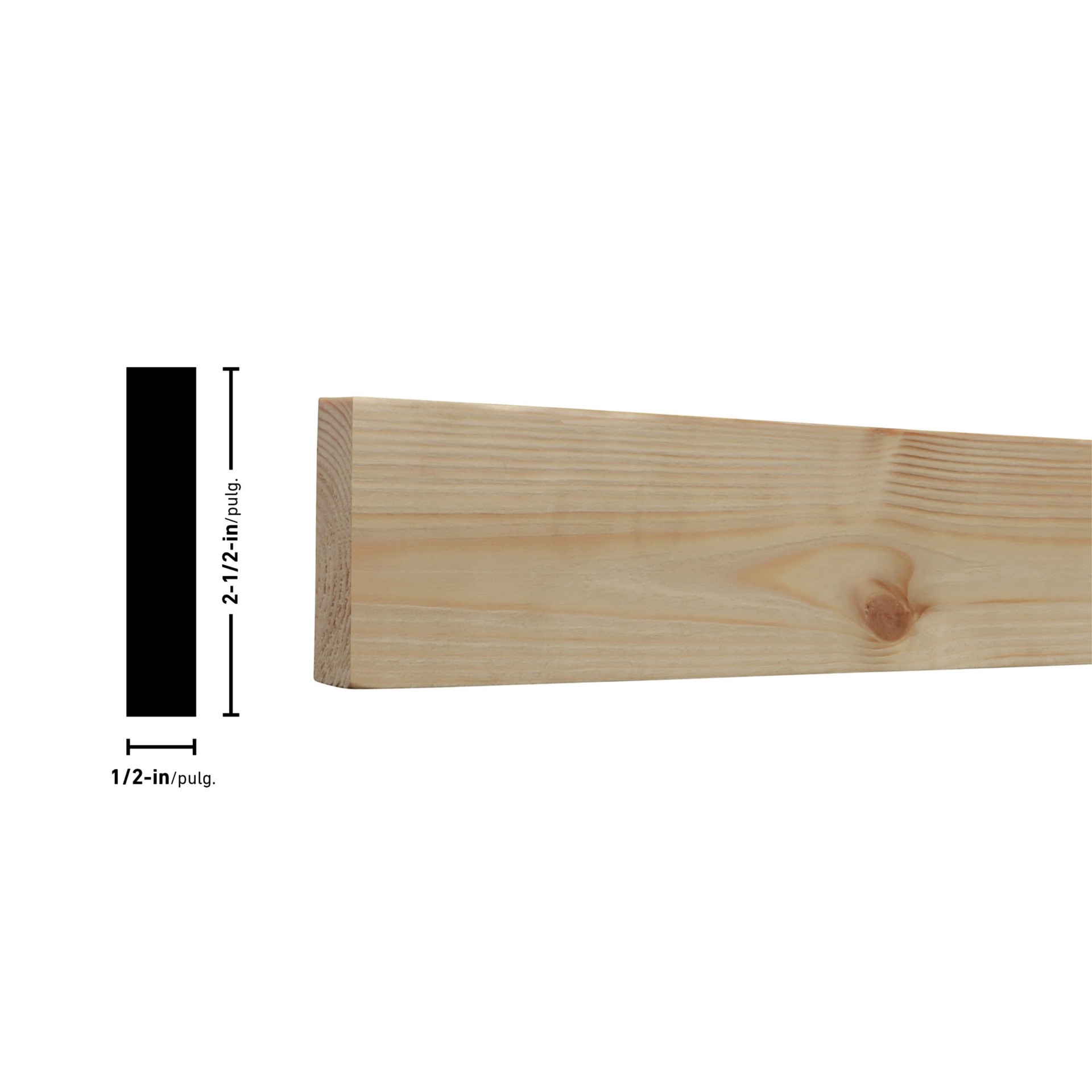 slide 4 of 4, RELIABILT 1/2-in x 3-in x 2-ft Select Pine Board, 1 ct