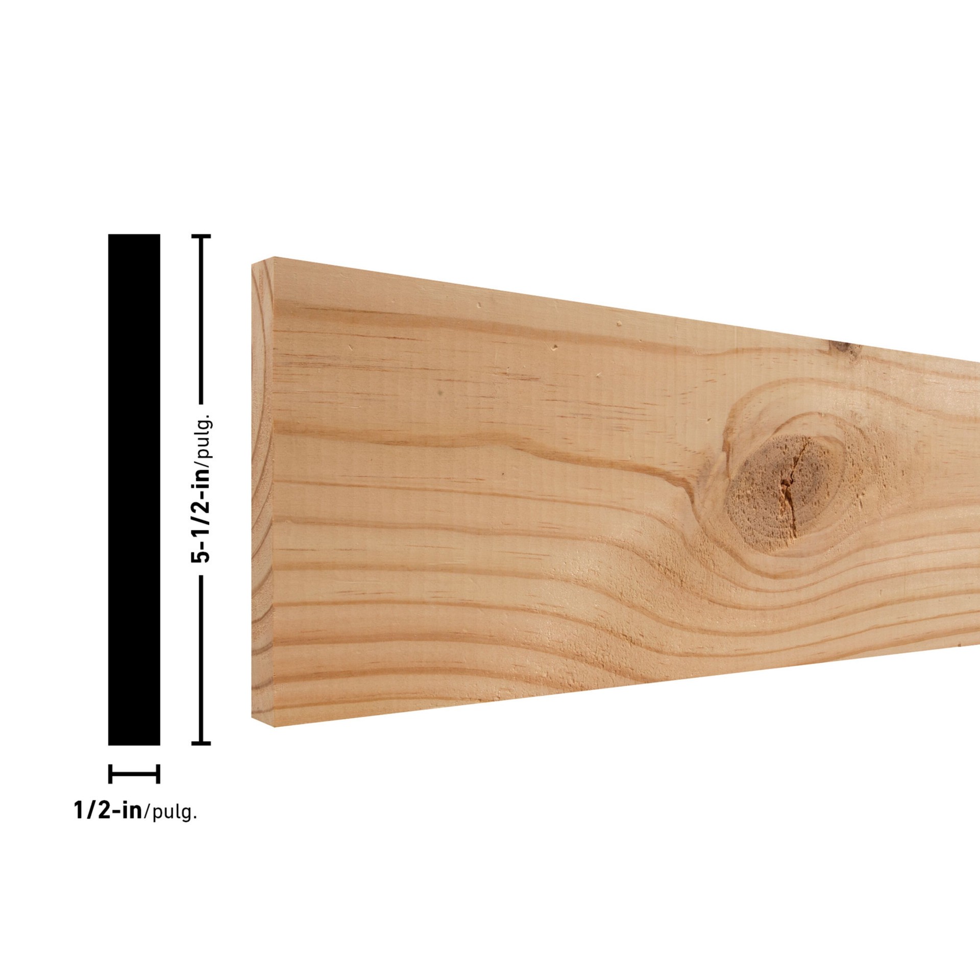 slide 4 of 4, RELIABILT 1/2-in x 6-in x 2-ft Select Pine Board, 1 ct
