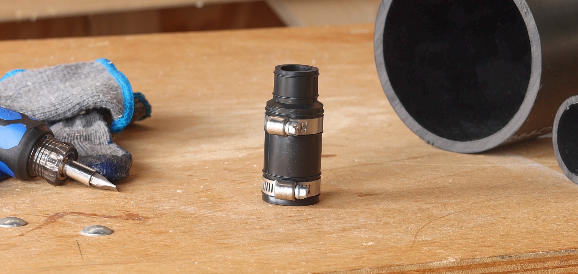 slide 6 of 6, Fernco 1/2-in Schedule 40 PVC Coupling, 1 ct