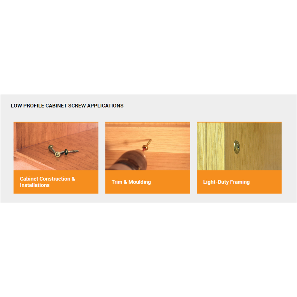 slide 3 of 6, GRK #8 x 1-1/2-in Polymer Interior Cabinet mounting screws ( 80 -Per Box ), 1 ct