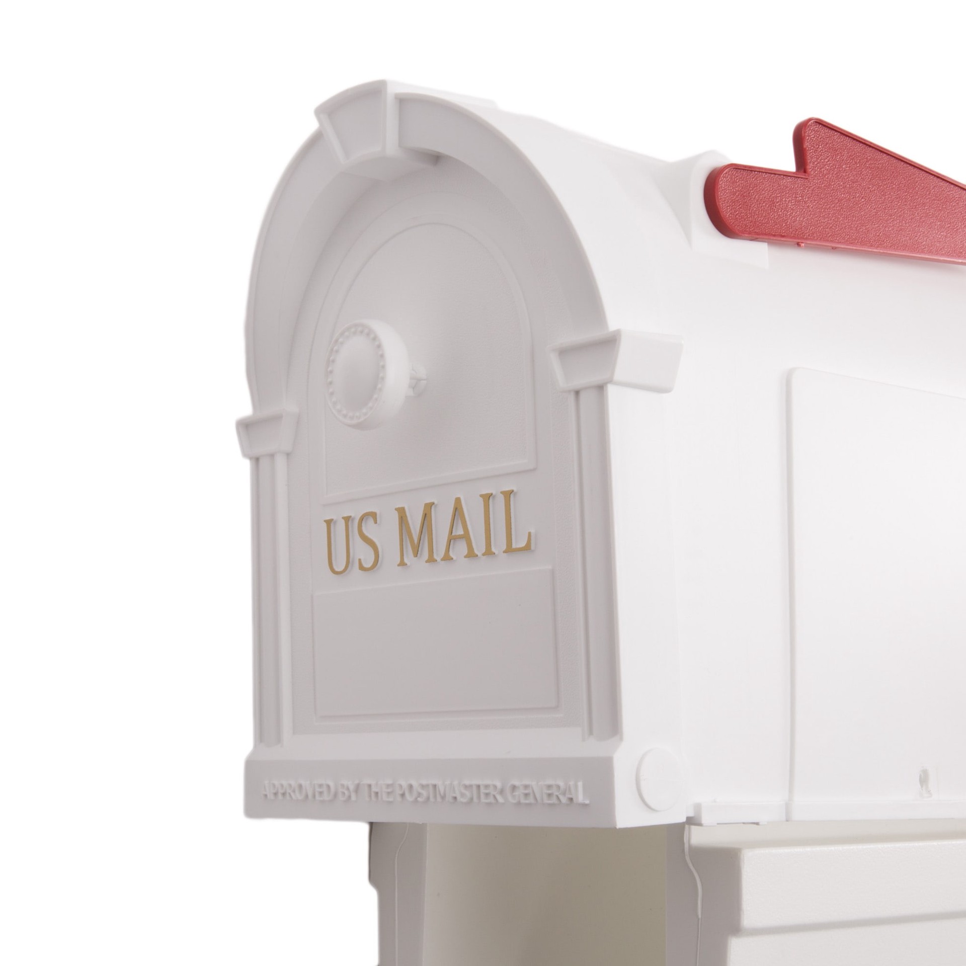 slide 3 of 6, Postal Pro Hampton Plastic Large Mailbox White with Post, 1 ct