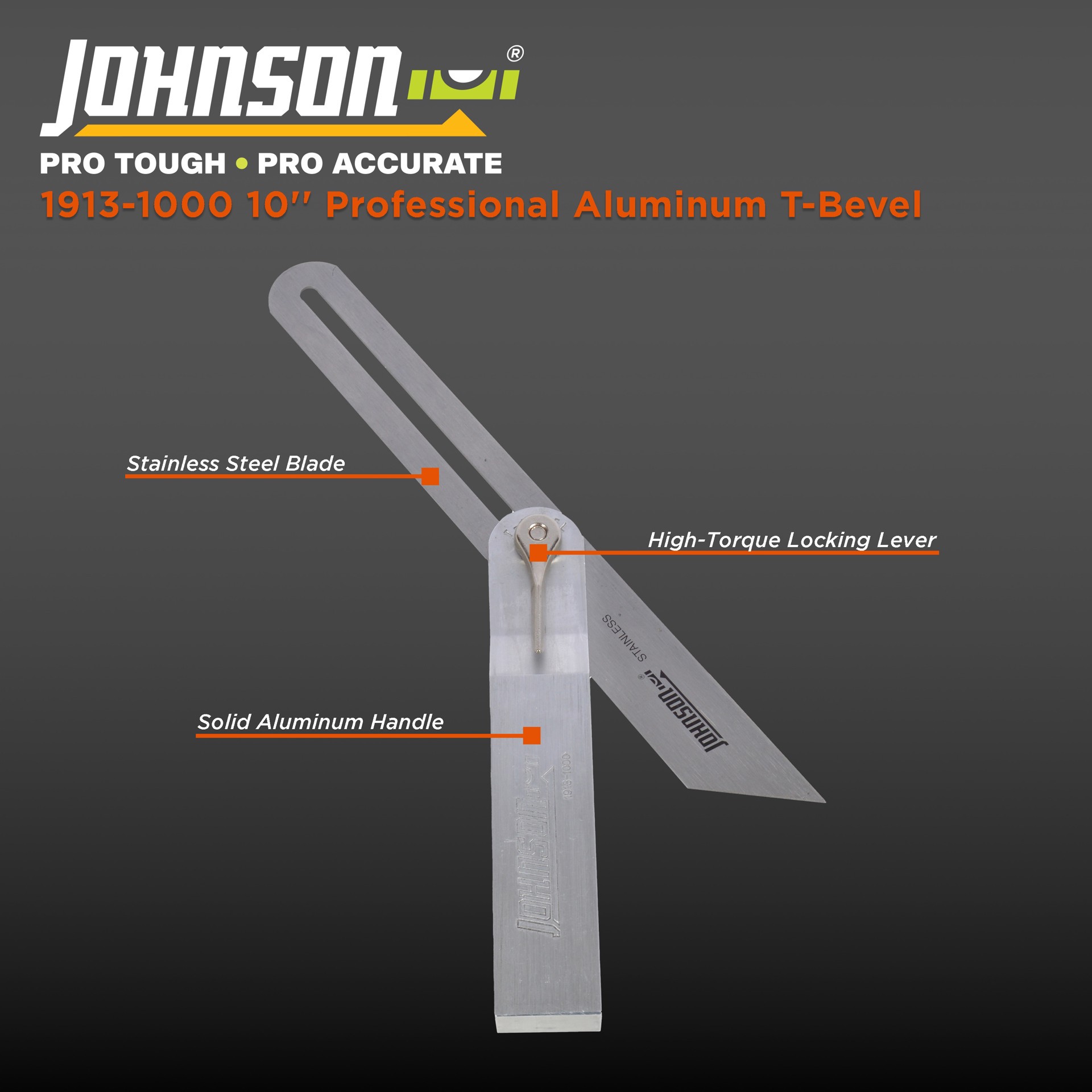 slide 2 of 2, Johnson Level Aluminum Adjustable square, 1 ct