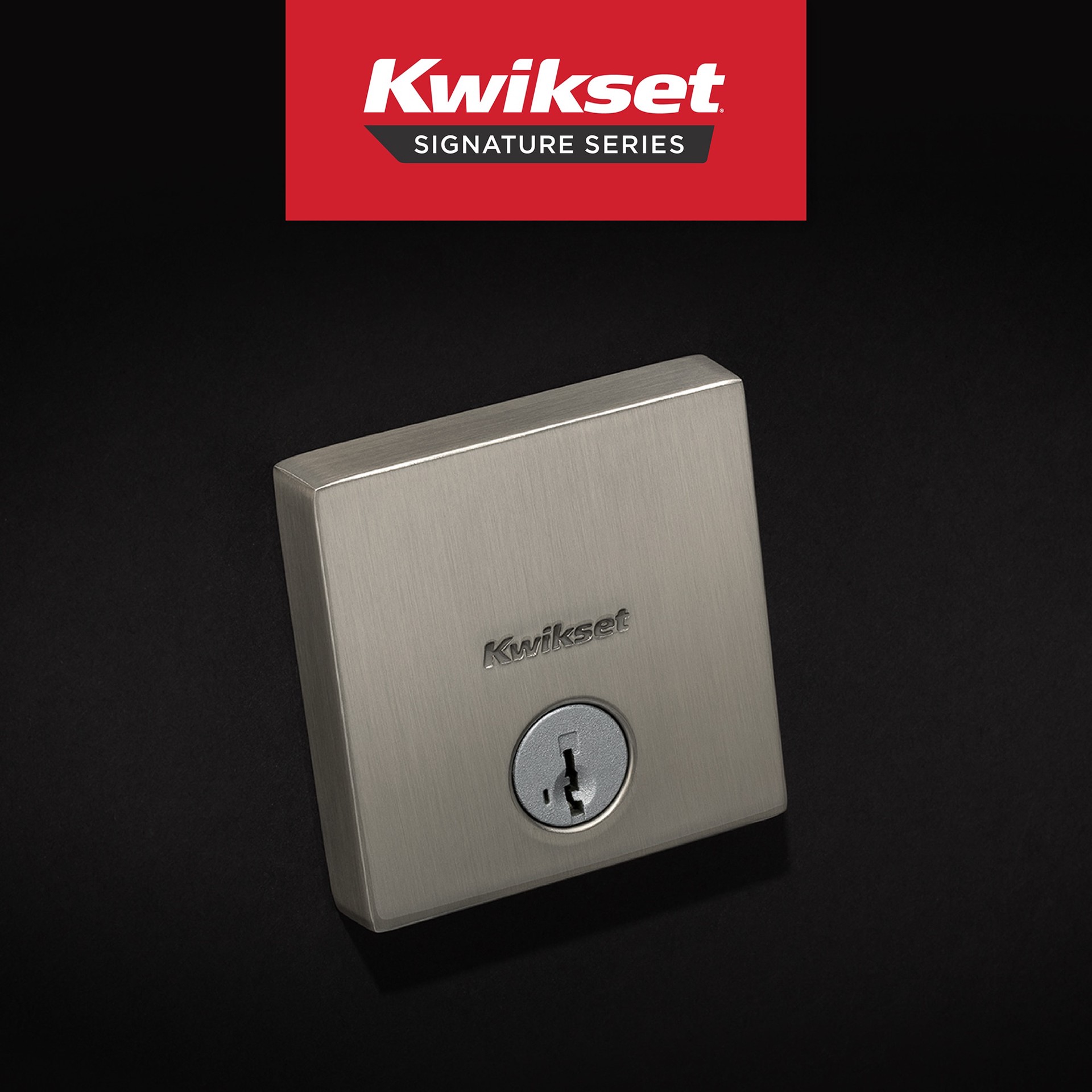 slide 2 of 6, Kwikset Signature Series Downtown Satin Nickel Single Cylinder Deadbolt ft. SmartKey Security, 1 ct