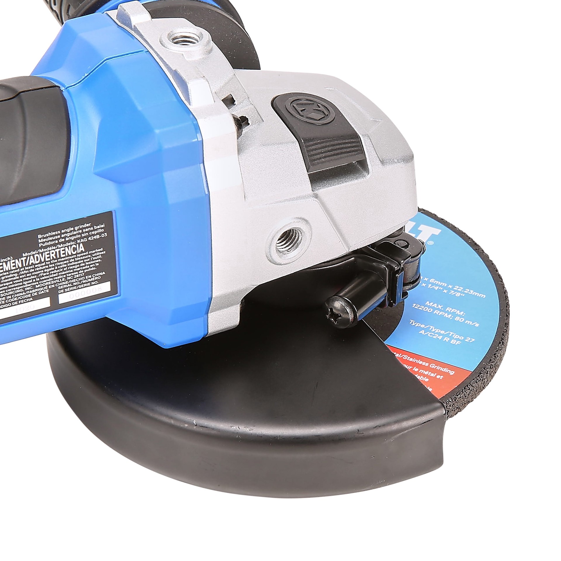 slide 2 of 6, Kobalt 5-in 24-volt Paddle Switch Brushless Cordless Angle grinder, 1 ct