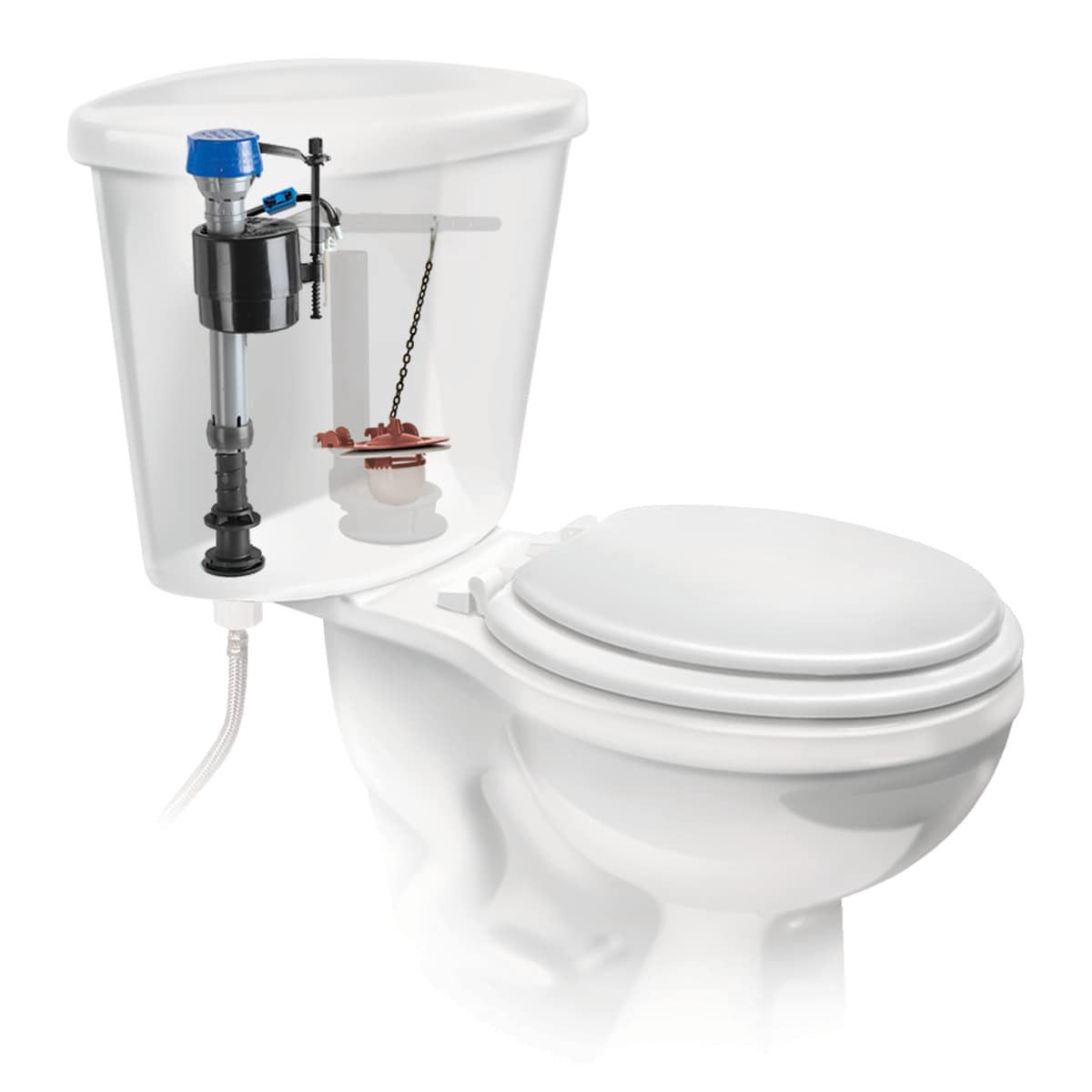 slide 5 of 6, Fluidmaster Universal Toilet Fill Valve and 3-in Flapper Kit, 1 ct