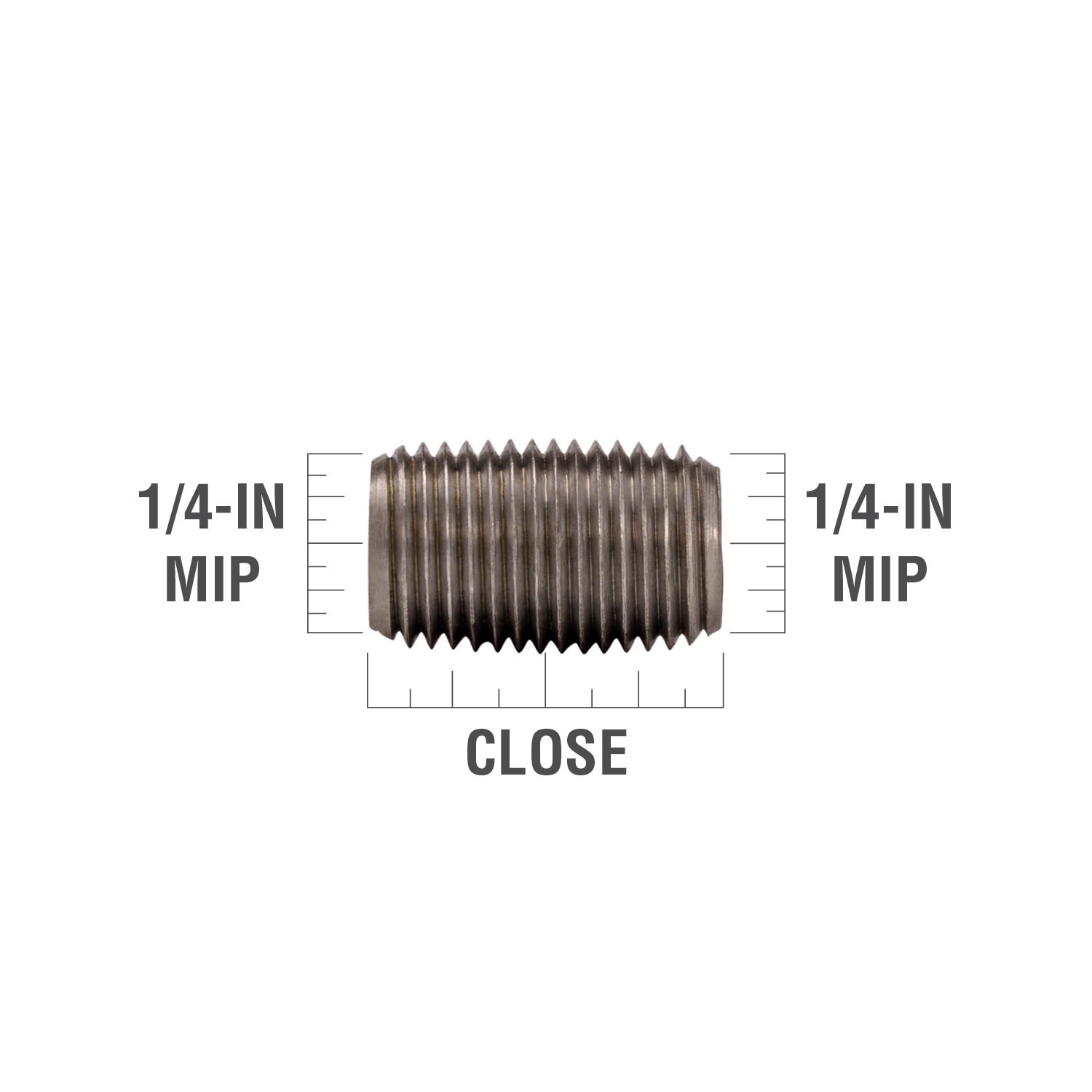 slide 3 of 6, RELIABILT 1/4-in x Close Black Nipple, 1 ct