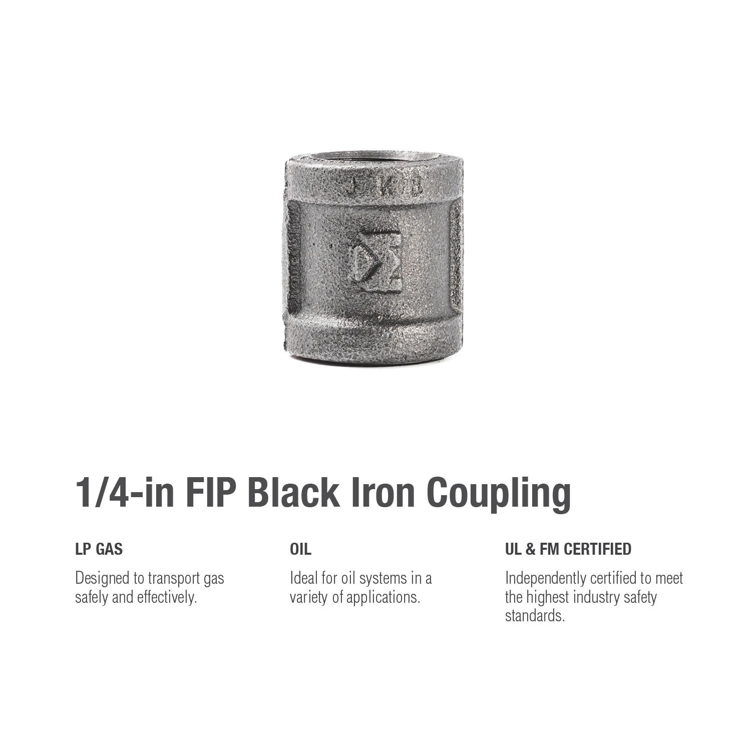 slide 5 of 6, RELIABILT 1/4-in Black Coupling, 1 ct