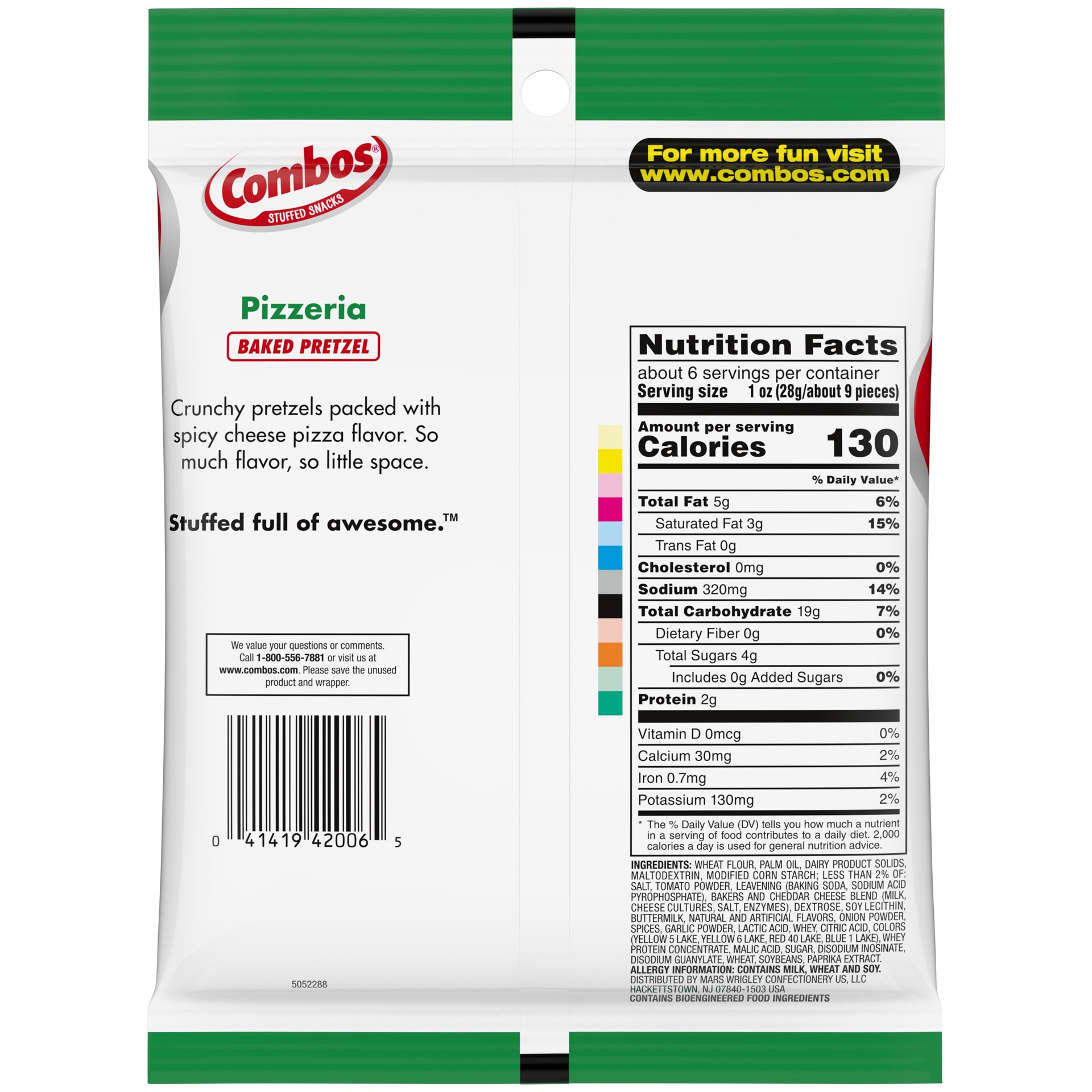 slide 2 of 3, Combos Pizzeria Pretzel Potato Chips/ Snacks, 1 ct