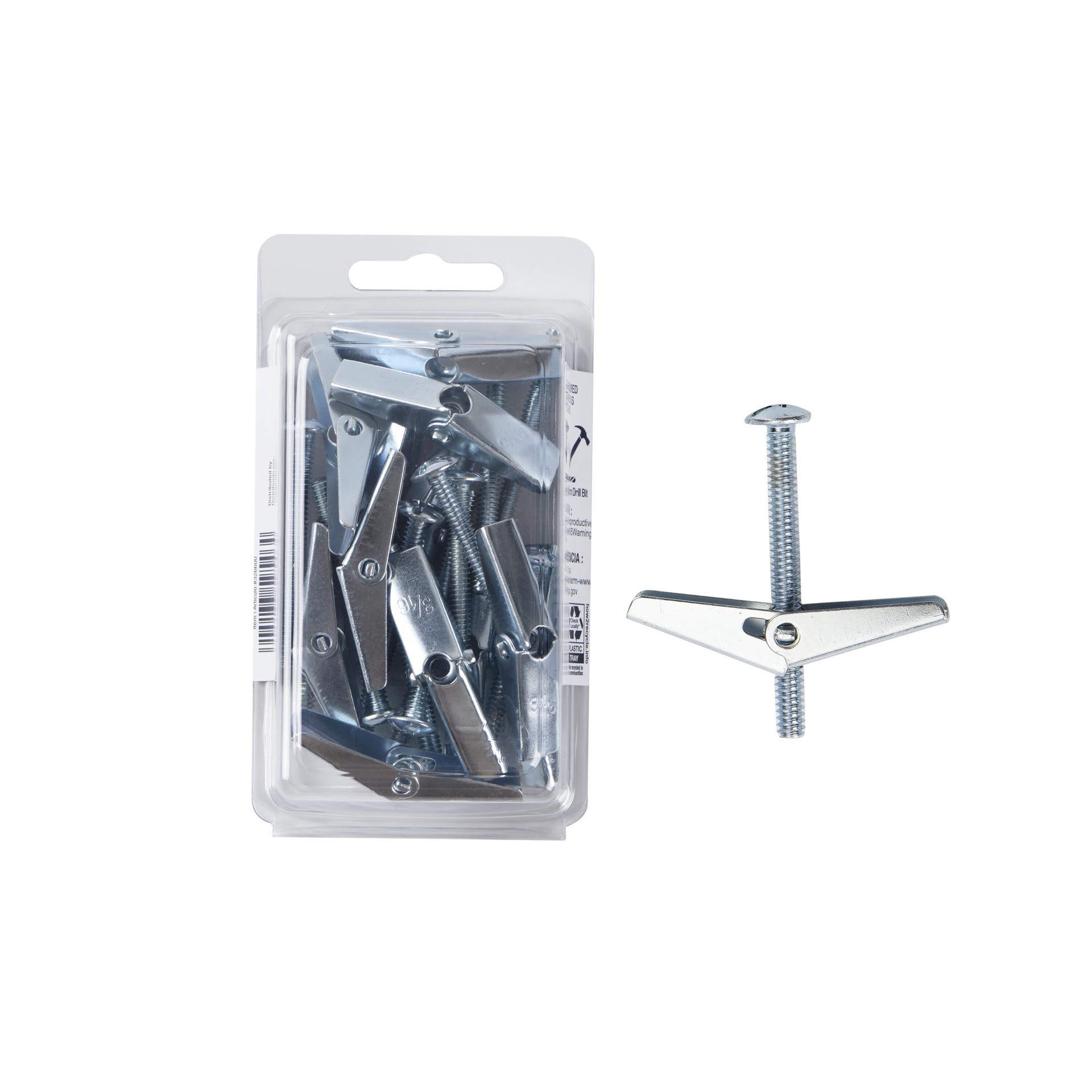 slide 4 of 6, Project Source 95-lb 3/16-in x 2-in Toggle Bolt Anchors with Screws Included 12 -Pack, 1 ct