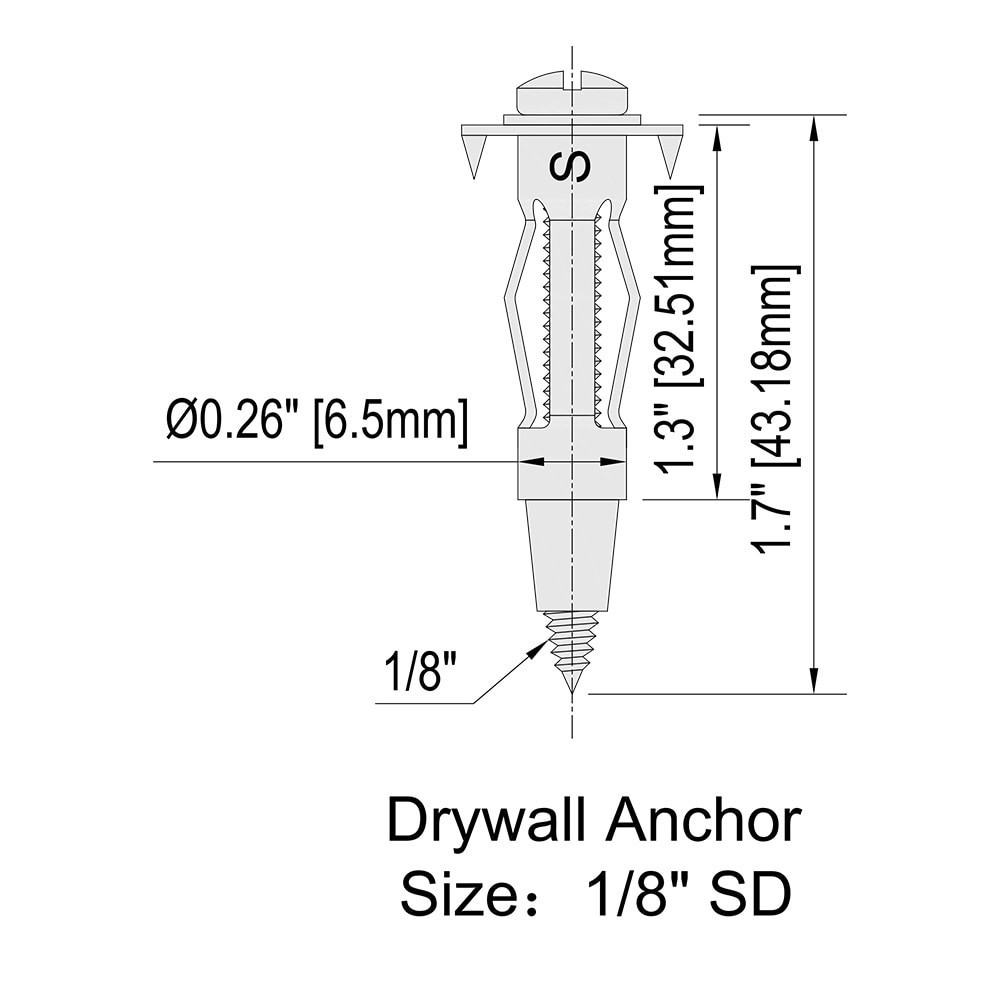 slide 5 of 6, Project Source 20-lb 1/8-in x 2-in Molly Bolt Anchors with Screws Included 18-Pack, 1 ct