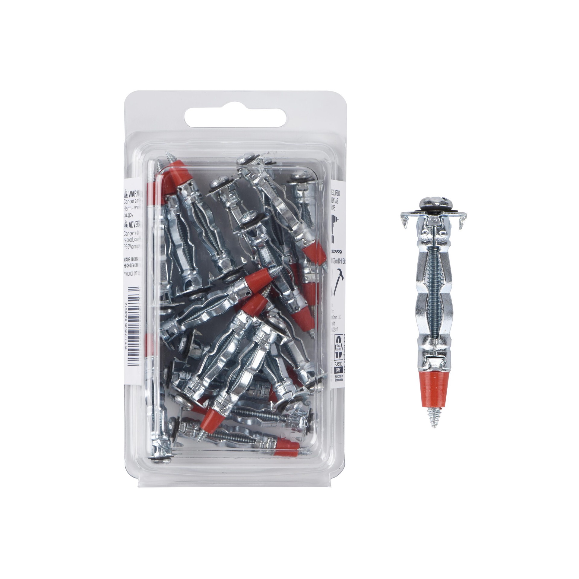 slide 4 of 6, Project Source 20-lb 1/8-in x 2-in Molly Bolt Anchors with Screws Included 18-Pack, 1 ct