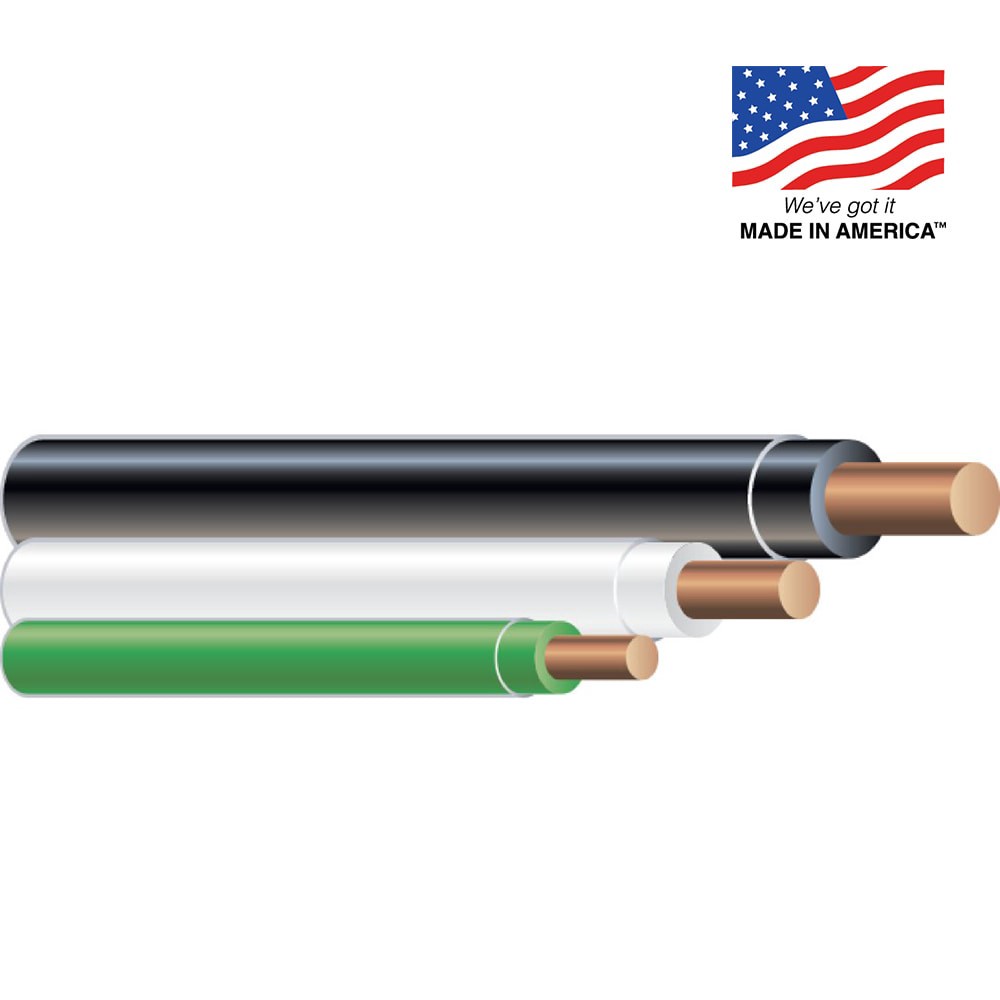 slide 2 of 6, Southwire SIMpull CoilPAK 350-ft 12 -AWG Black/White/Green Stranded Copper THHN wire ( By-the-roll ), 1 ct