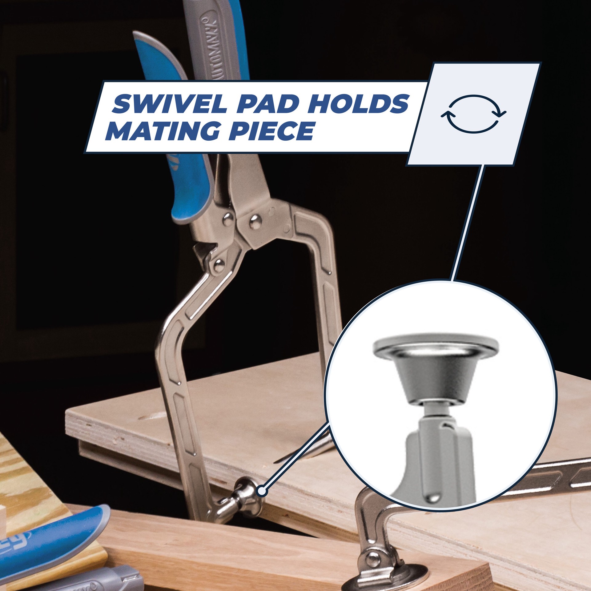 slide 6 of 6, Kreg 3-in Right Angle Clamp 400-lb Angle Clamp, 1 ct
