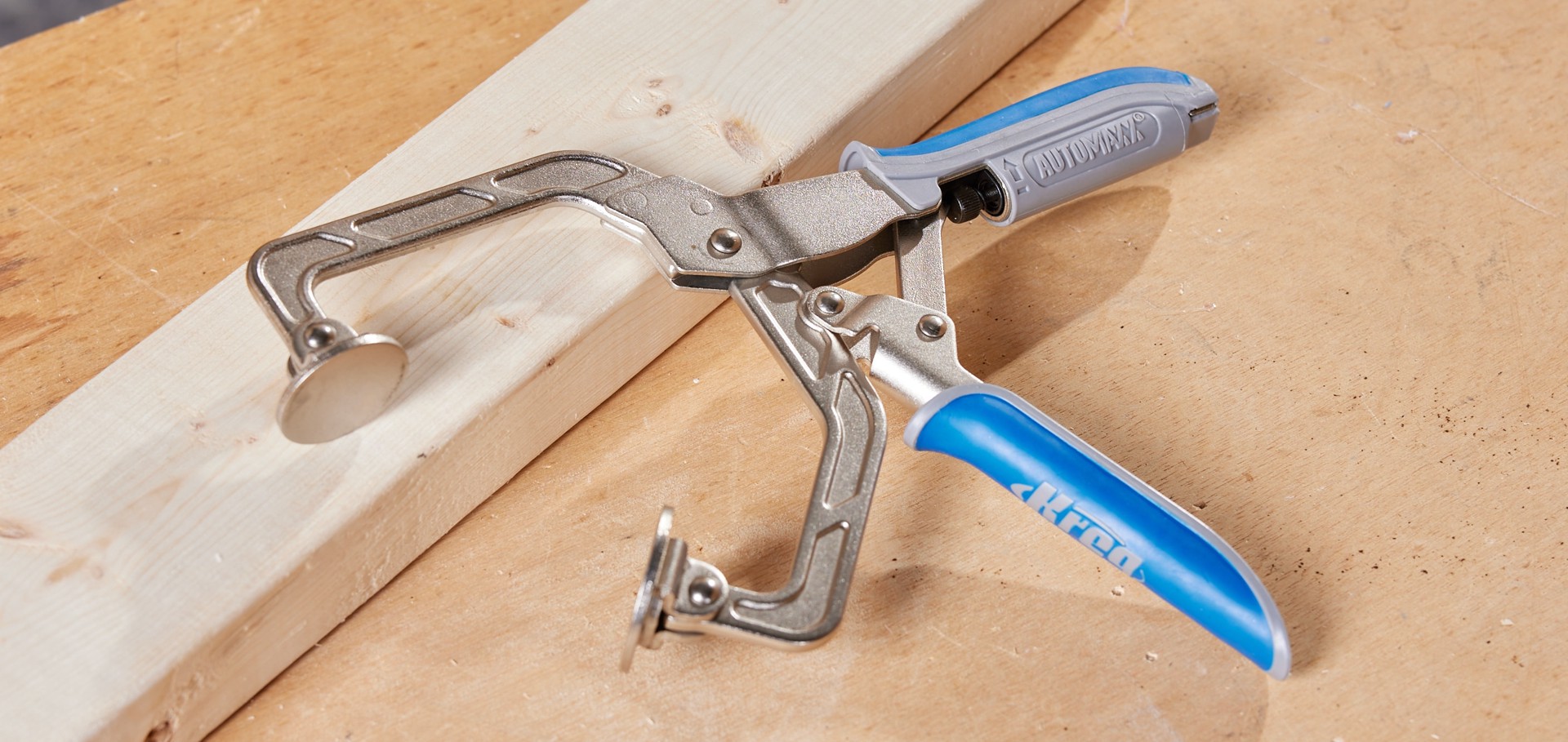 slide 4 of 6, Kreg 3 Inch Wood Project Clamp 3-in 300-lb Handscrew Clamp, 1 ct
