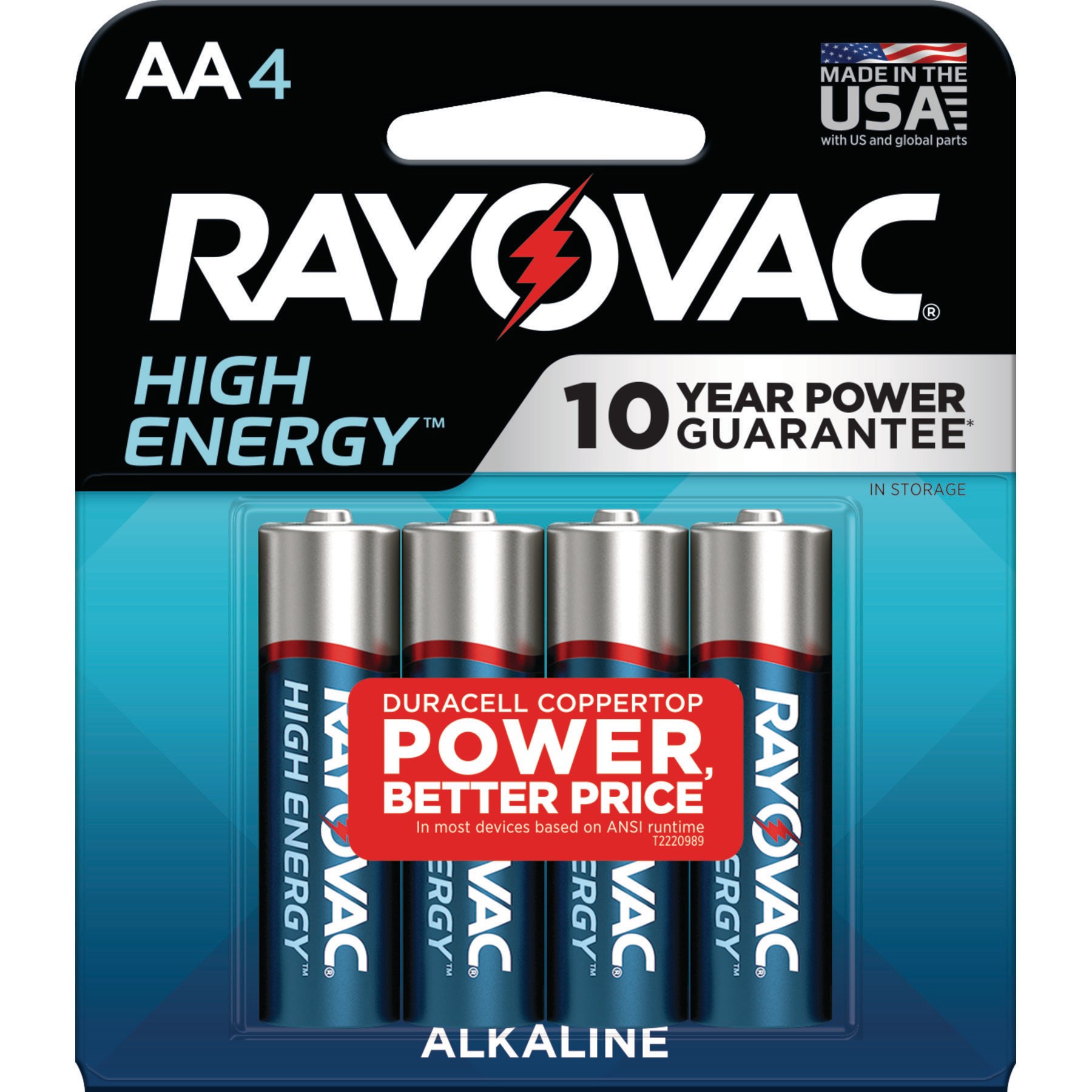 slide 1 of 6, Rayovac High Energy Alkaline AA Batteries ( 4 -Pack), 1 ct