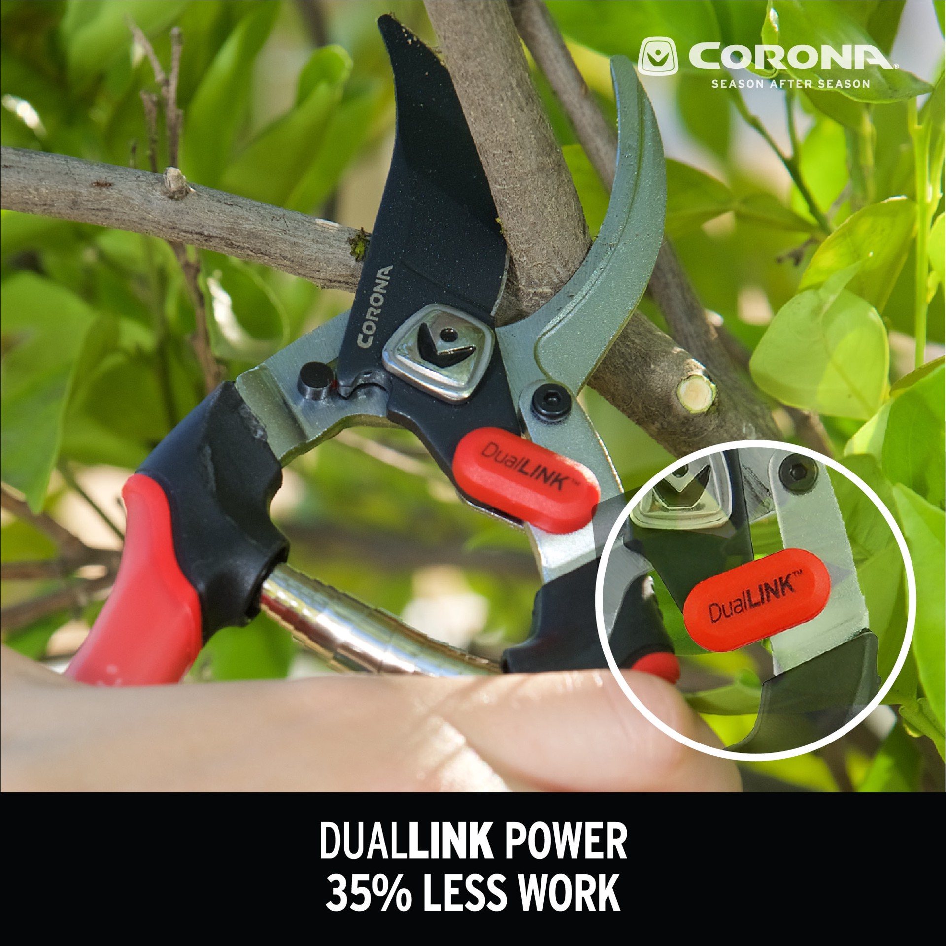 slide 2 of 6, Corona Carbon Steel Compound Bypass Hand Pruner with Standard Handle, 1 ct