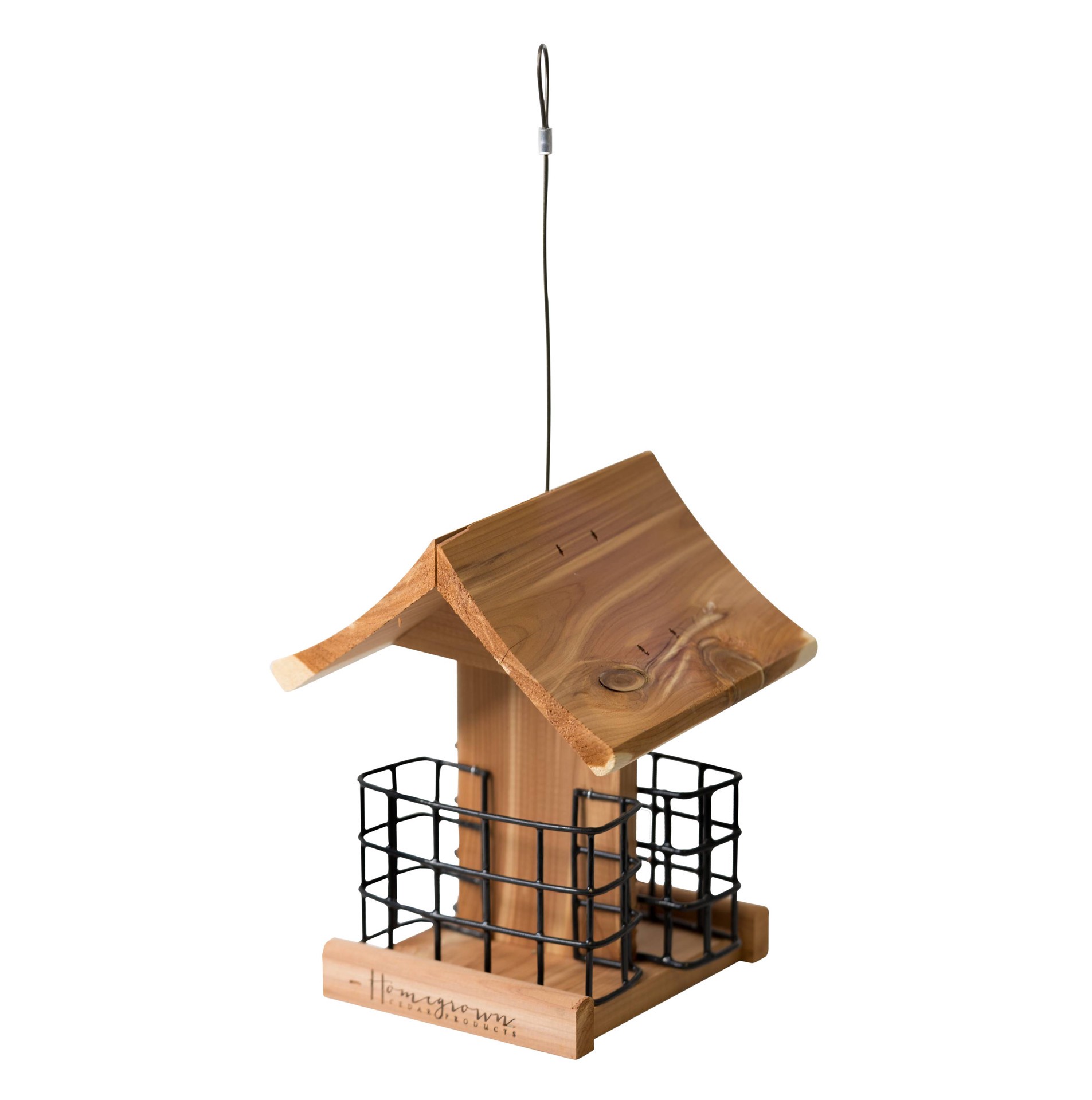 slide 2 of 5, HomeGrown Wood Hanging Suet Suet feeder - 2-cake Capacity, 1 ct