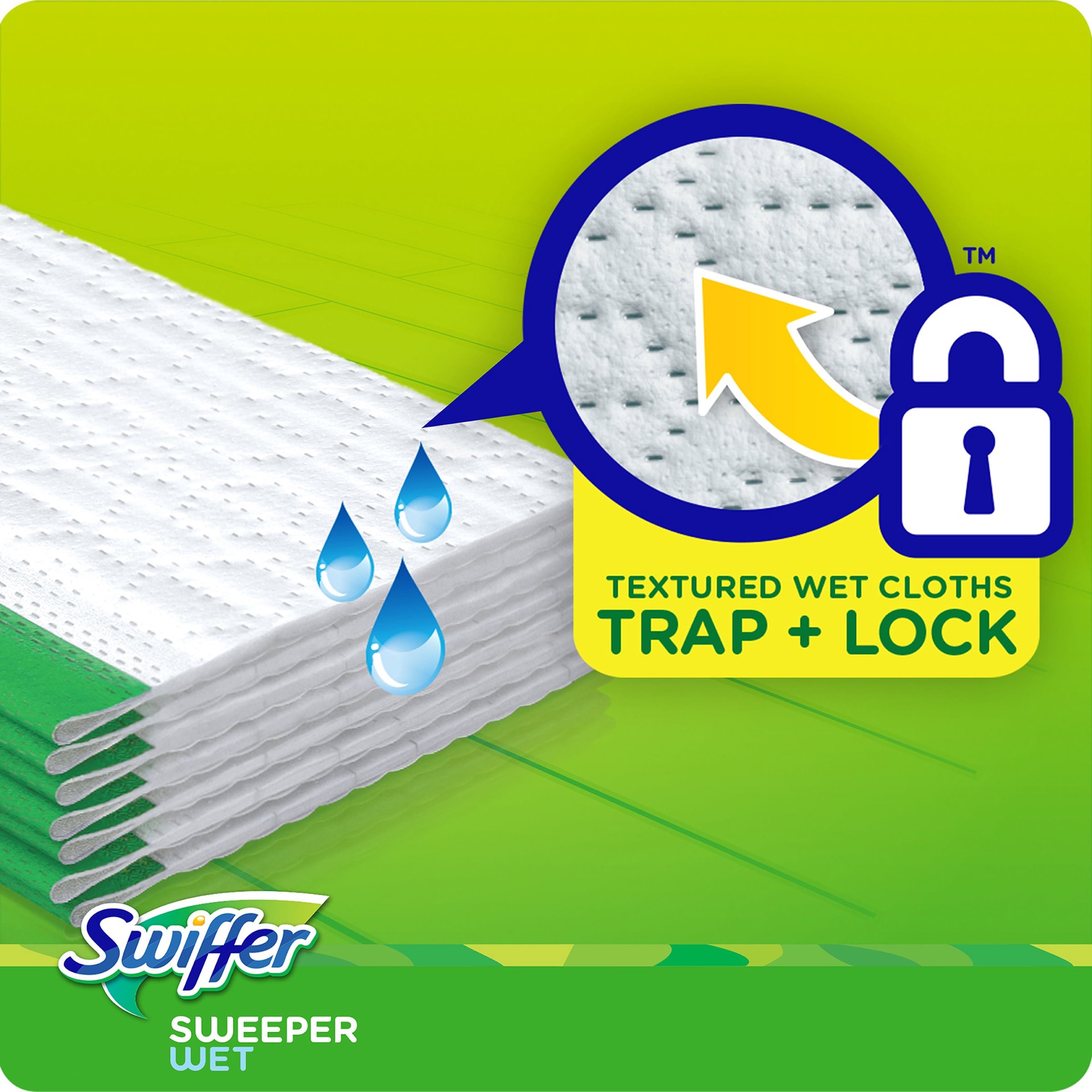 slide 4 of 6, Swiffer Sweeper Wet Mopping Cloths Gain Microfiber Refill 24 -Pack, 1 ct