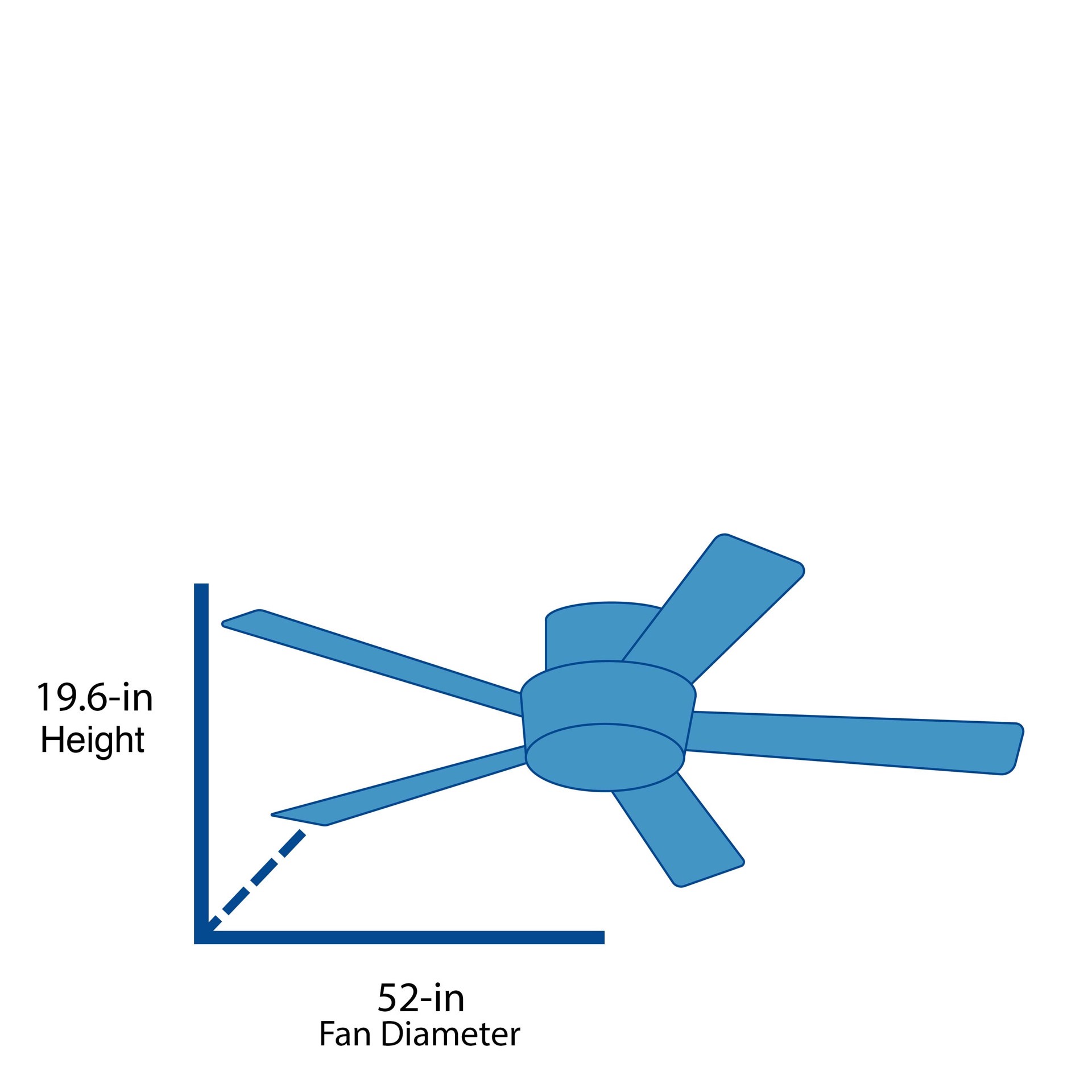 slide 5 of 6, Harbor Breeze Coastal Creek 52-in Bronze with Toffee/cocoa Blades Ceiling Fan With Light 5 -Blade, 1 ct