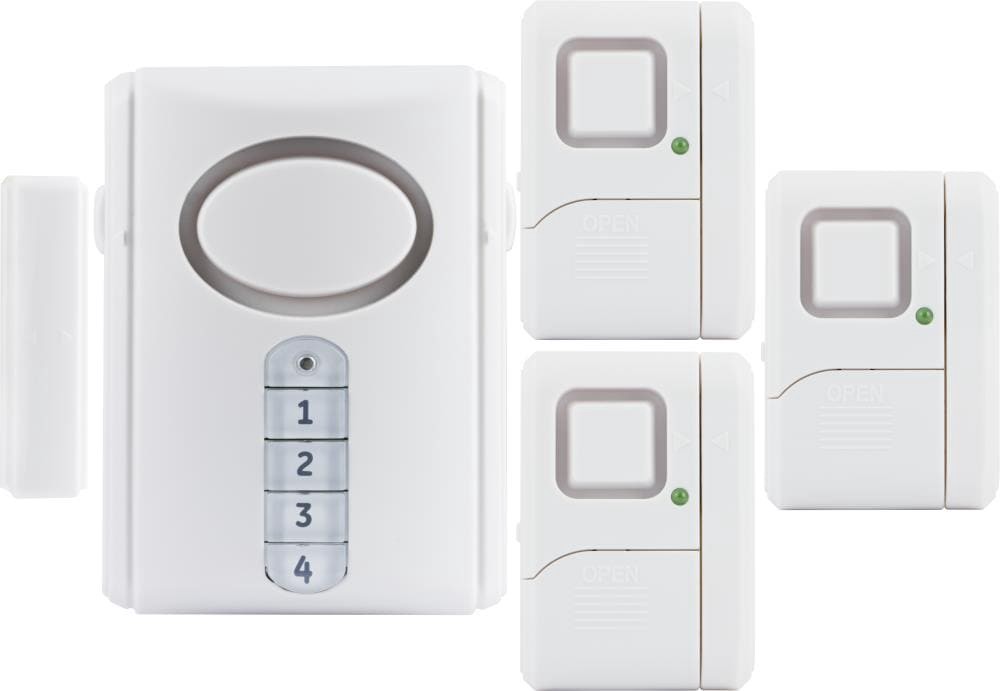 slide 1 of 6, GE Door and window sensor ( 4 -Pack ) in White, 1 ct