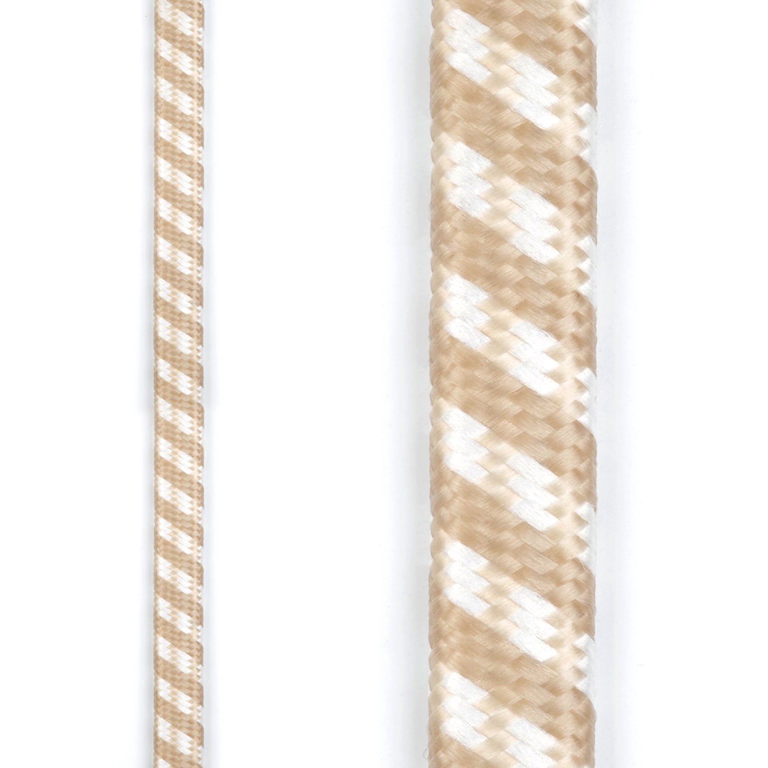 slide 4 of 5, Globe Electric Designer cord 9-ft 16 / 2 2 Prong Gold/white Indoor SPT2-B Light Duty Flat Plug Extension Cord, 1 ct