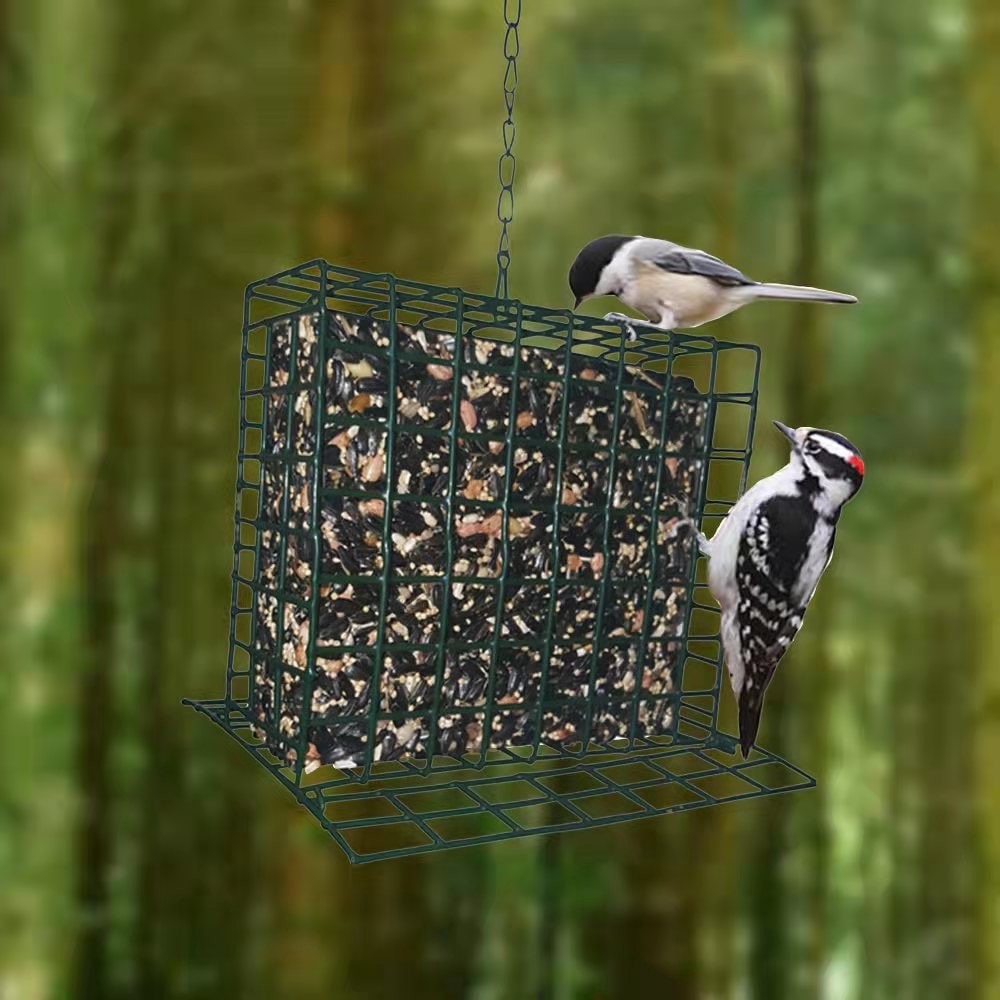 slide 6 of 6, Style Selections Metal Hanging Suet Bird feeder - 1.25-lb 1-cake Capacity, 1 ct