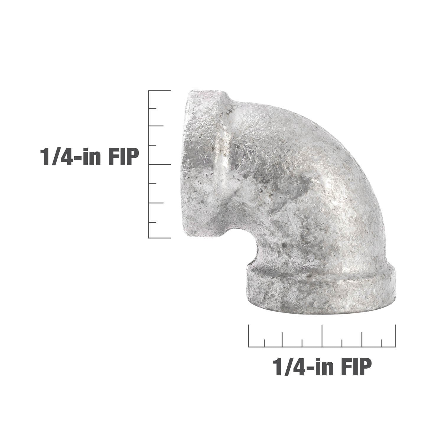 slide 6 of 6, RELIABILT 1/4-in 90-Degree Galvanized Elbow, 1 ct