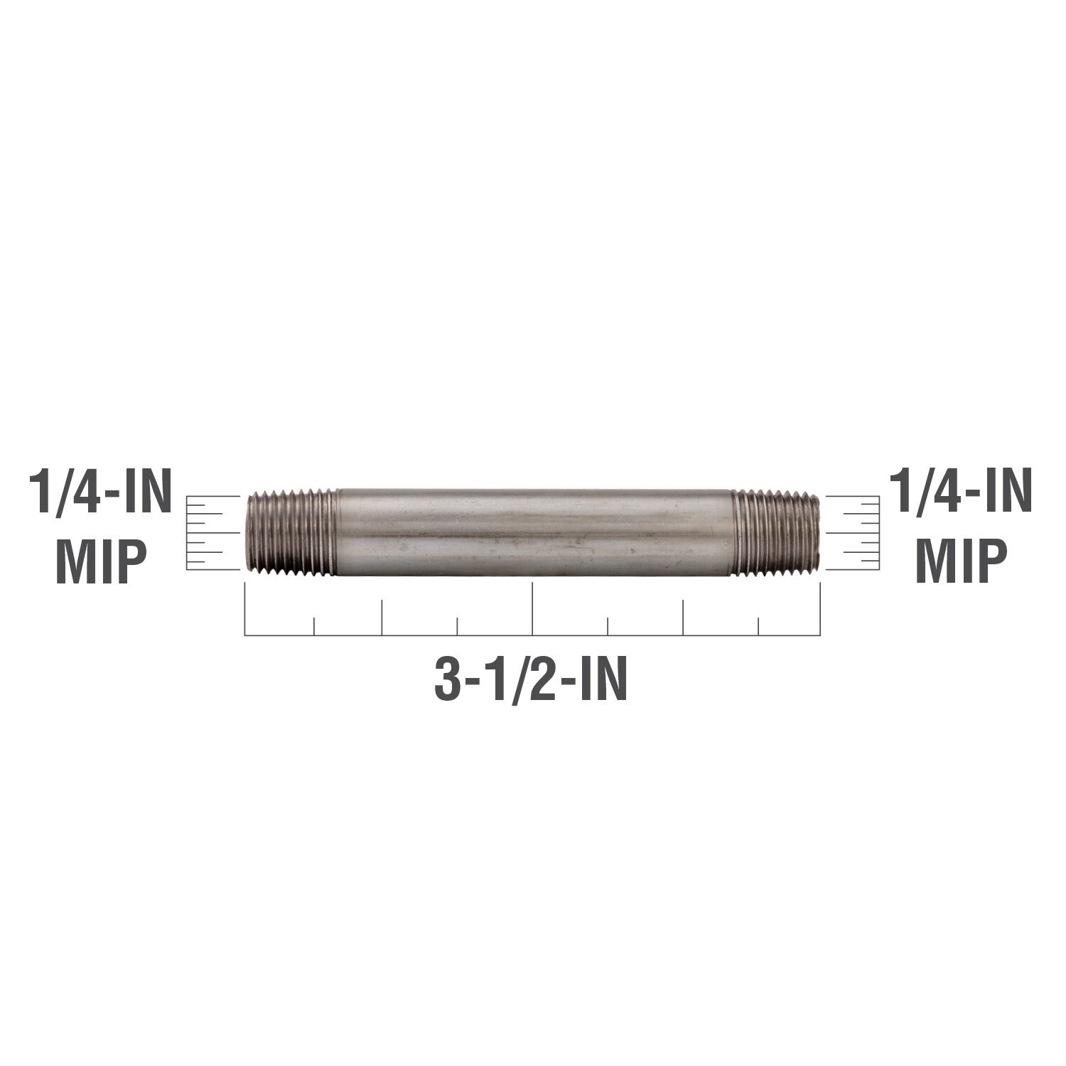 slide 3 of 6, RELIABILT 1/4-in x 3-1/2-in Galvanized Nipple, 1 ct