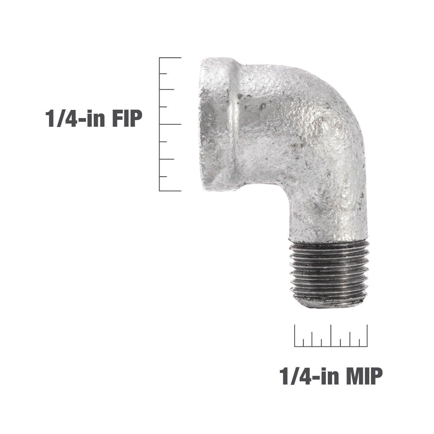 slide 6 of 6, RELIABILT 1/4-in 90-Degree Galvanized Street Elbow, 1 ct