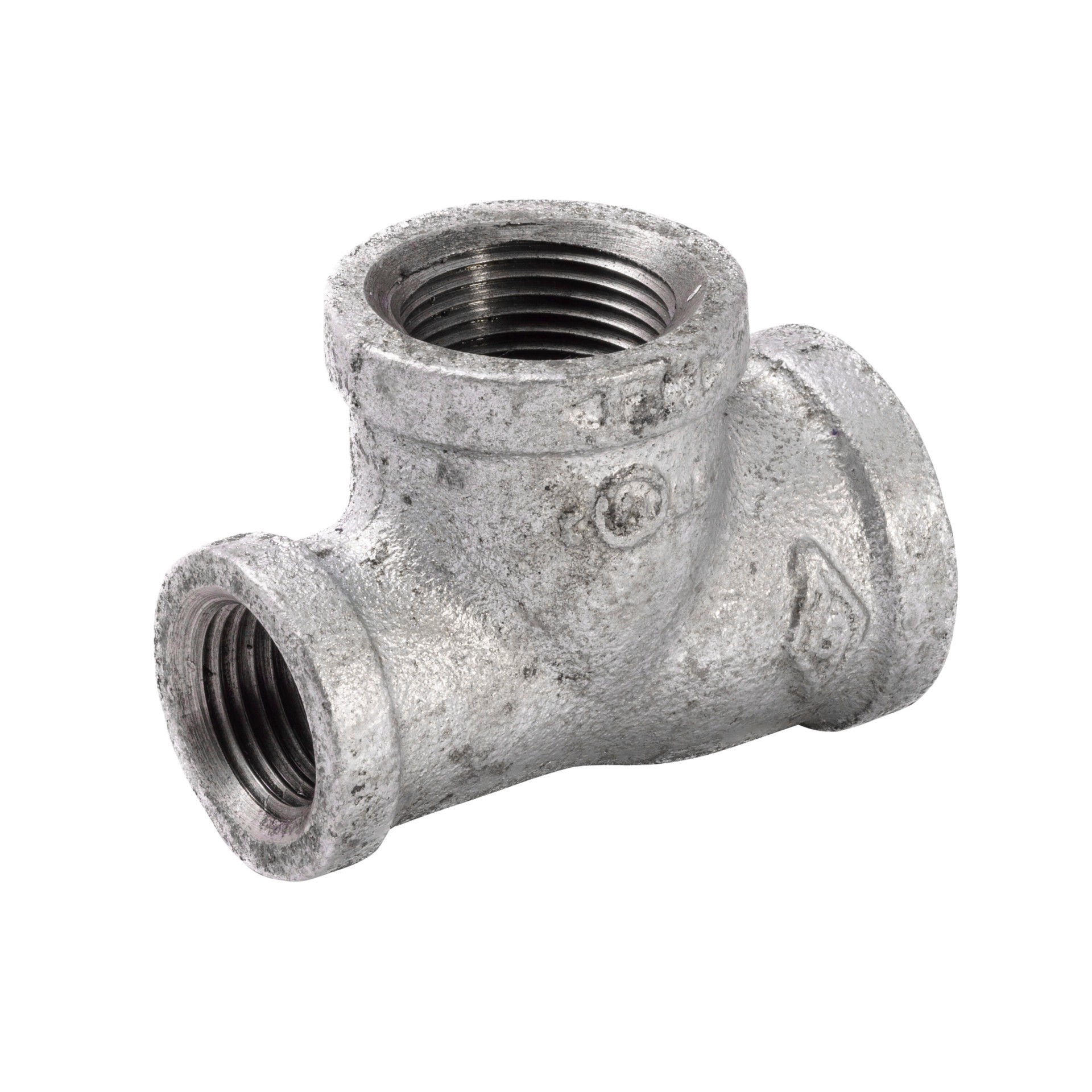 slide 1 of 6, RELIABILT 3/4-in x 1/2-in x 3/4-in Galvanized Reducing Tee, 1 ct