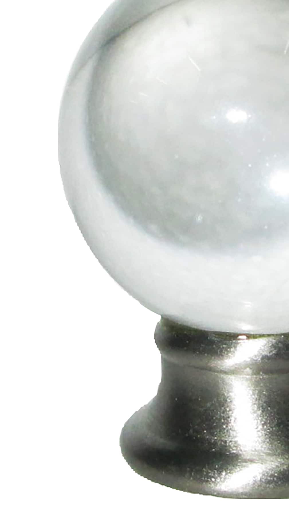 slide 2 of 3, allen + roth 1.81-in L x 1.38-in Dia Transitional Steel Lamp finial, 1 ct