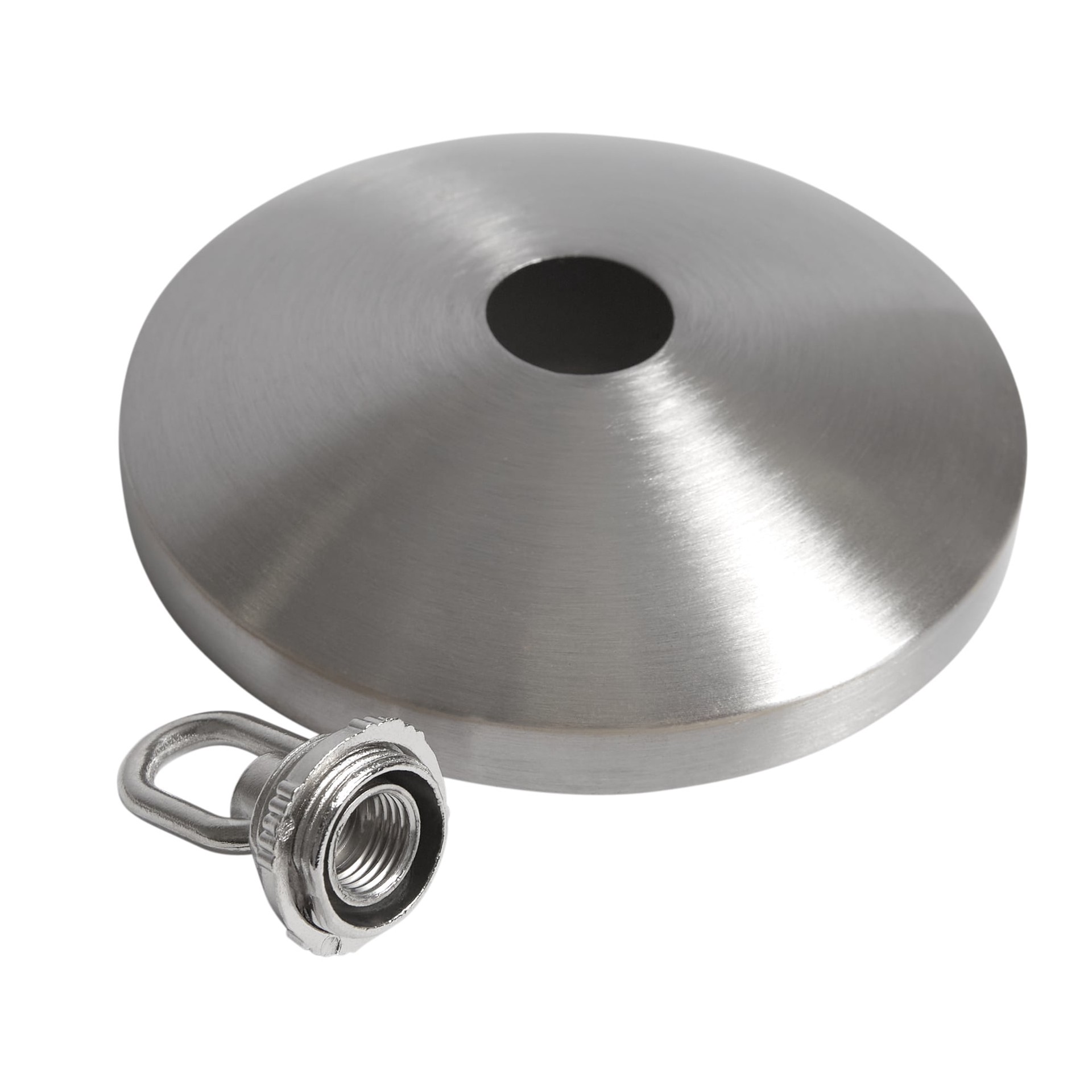 slide 2 of 3, Project Source 5-in W x 1.14-in L x Dia Brushed Nickel Female Lighting Loop, 1 ct