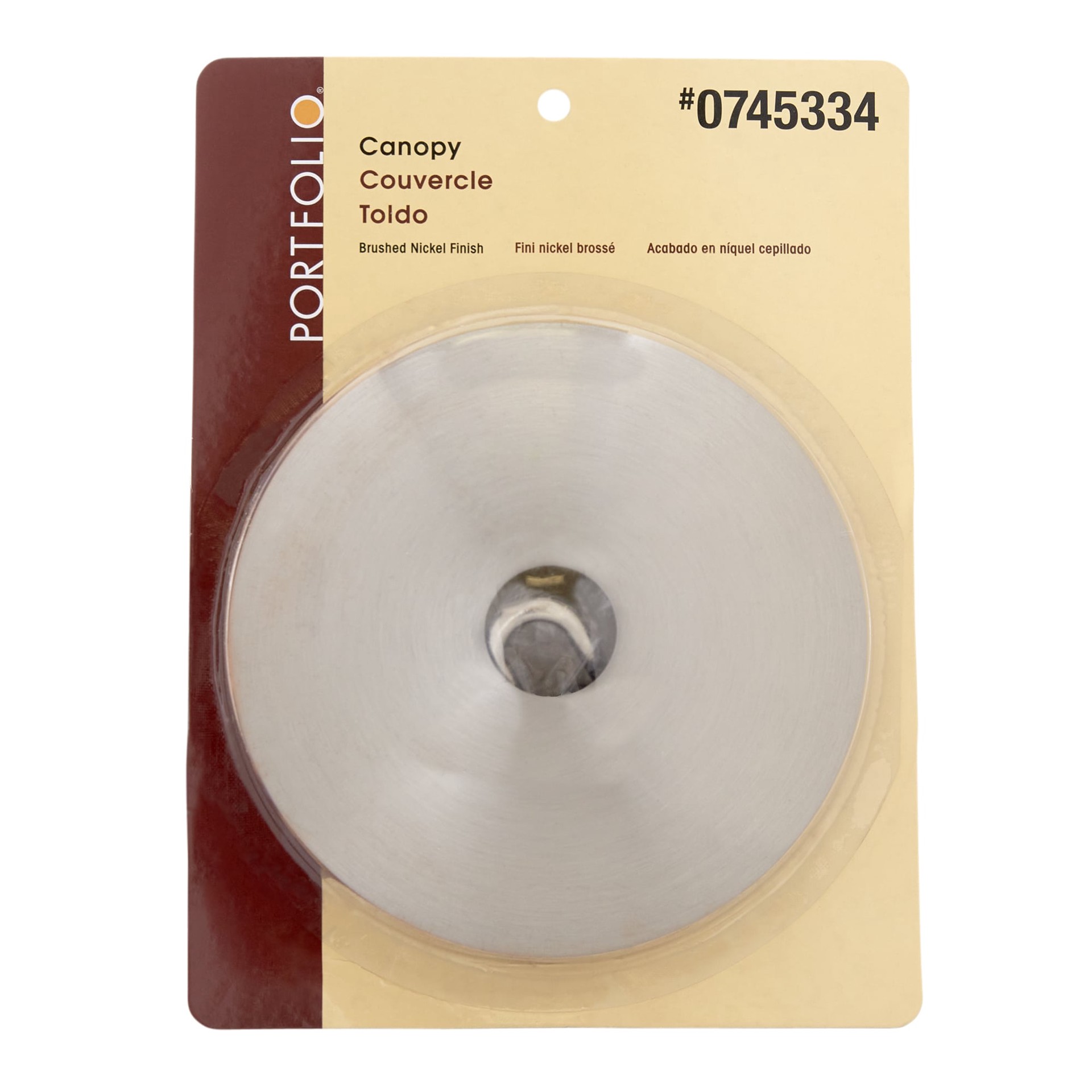 slide 3 of 3, Project Source 5-in W x 1.14-in L x Dia Brushed Nickel Female Lighting Loop, 1 ct