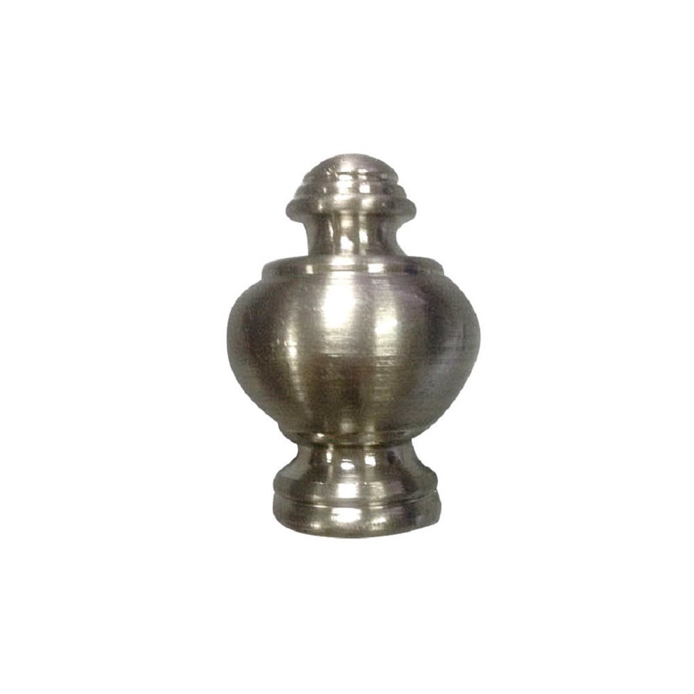 slide 1 of 1, allen + roth 2-in L x 1.38-in Dia Transitional Steel Lamp finial, 1 ct