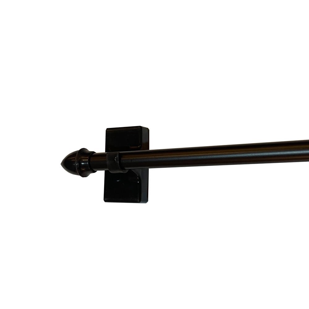 slide 4 of 5, Project Source 16-in to 28-in Bronze Steel Side Magnetic Curtain Rod with Finials, 1 ct
