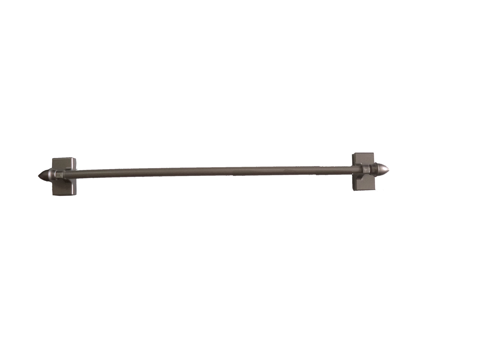 slide 3 of 5, Project Source 16-in to 28-in Silver Steel Magnetic Curtain Rod with Finials, 1 ct