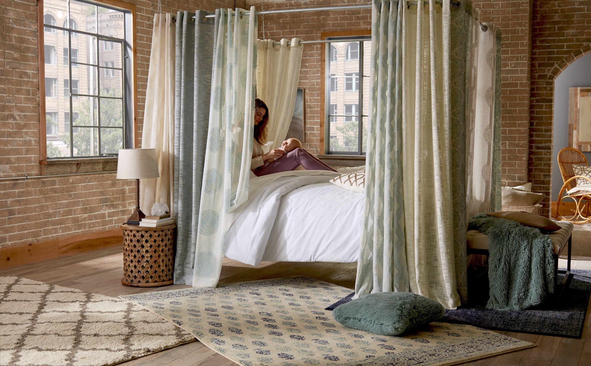 slide 5 of 6, allen + roth 84-in Natural Light filtering Grommet Single curtain panel, 1 ct