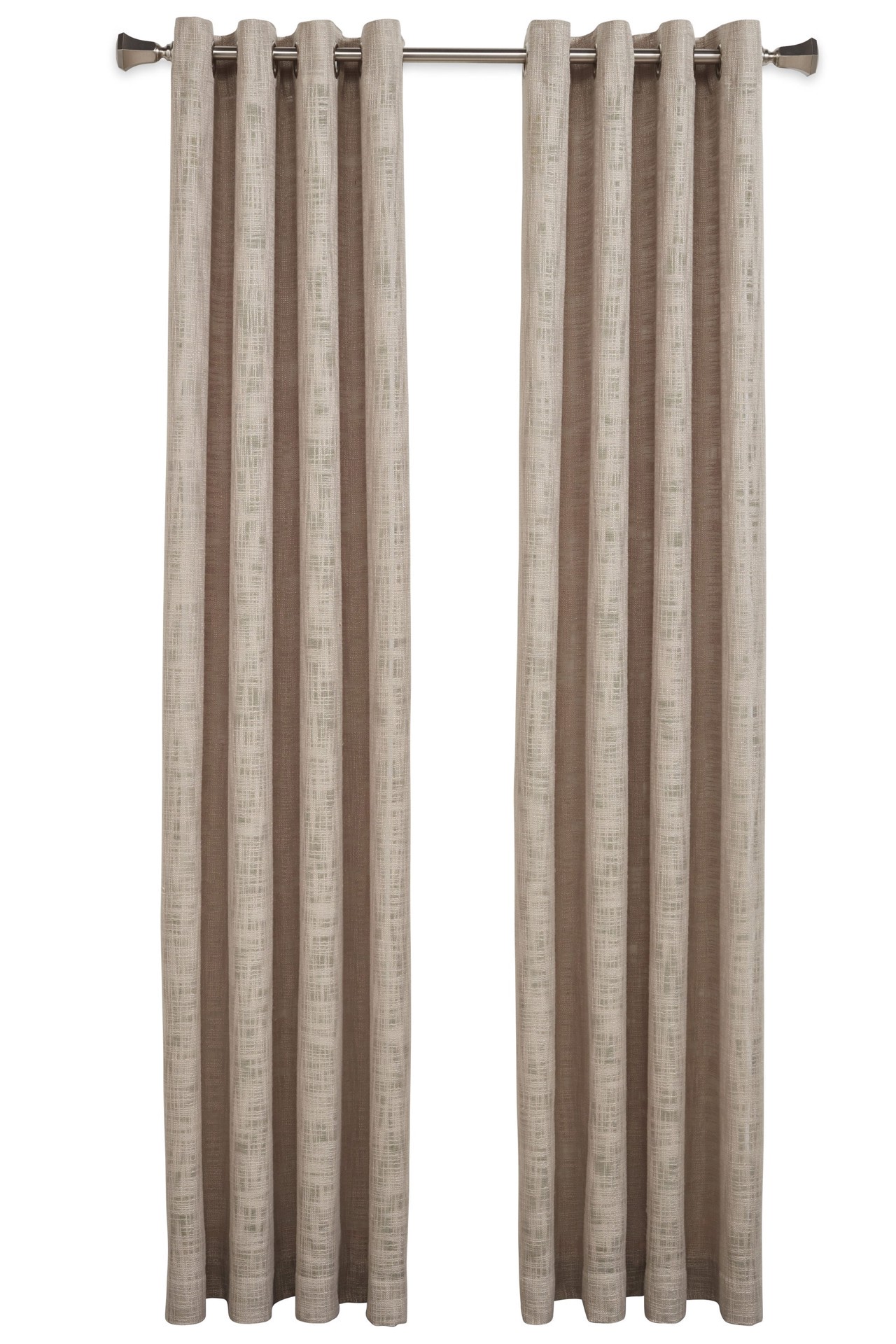 slide 3 of 5, allen + roth 84-in Linen Light filtering Grommet Single curtain panel, 1 ct
