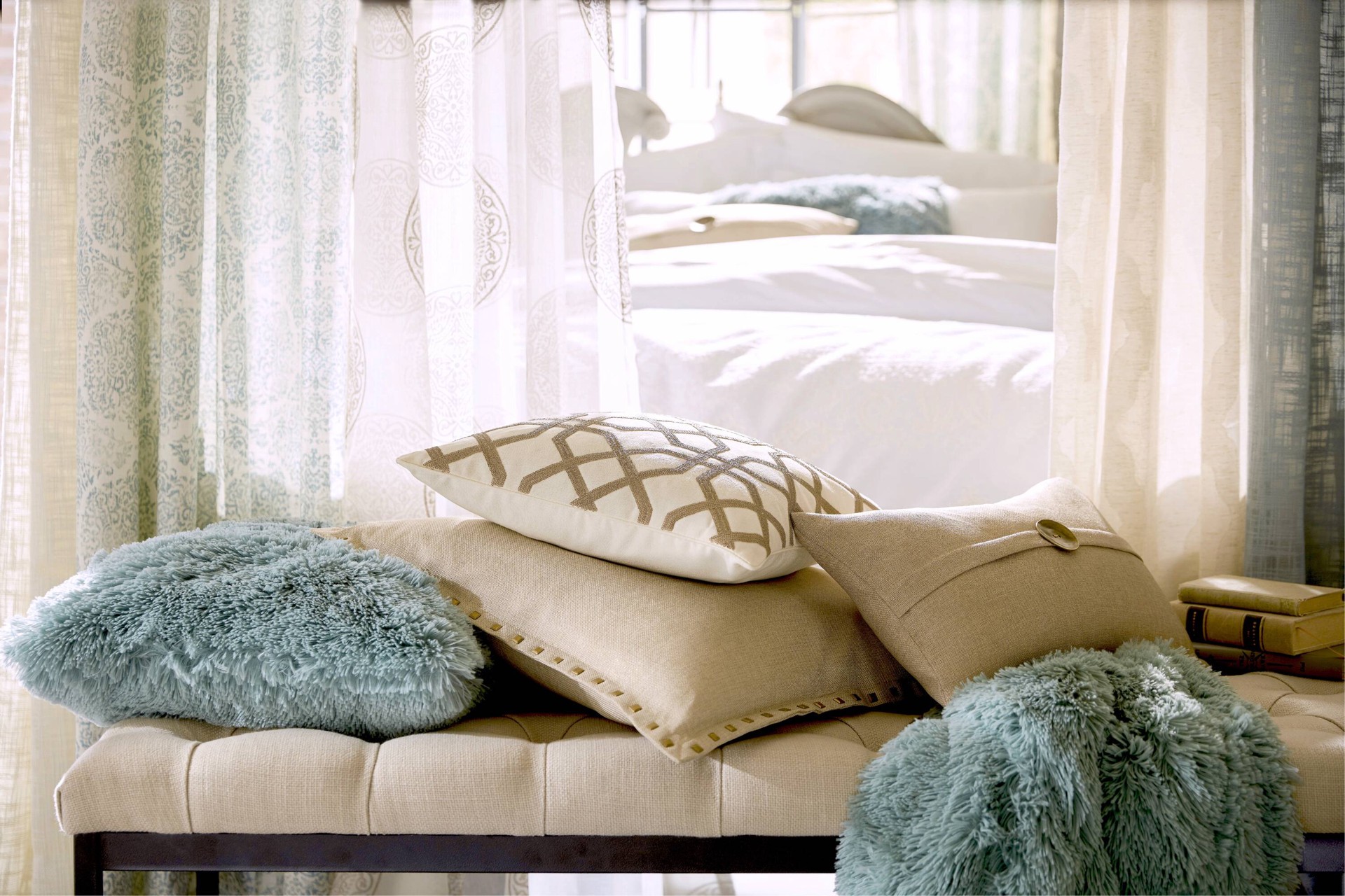 slide 4 of 6, allen + roth 84-in Graphite Abstract Light filtering Grommet Single curtain panel, 1 ct