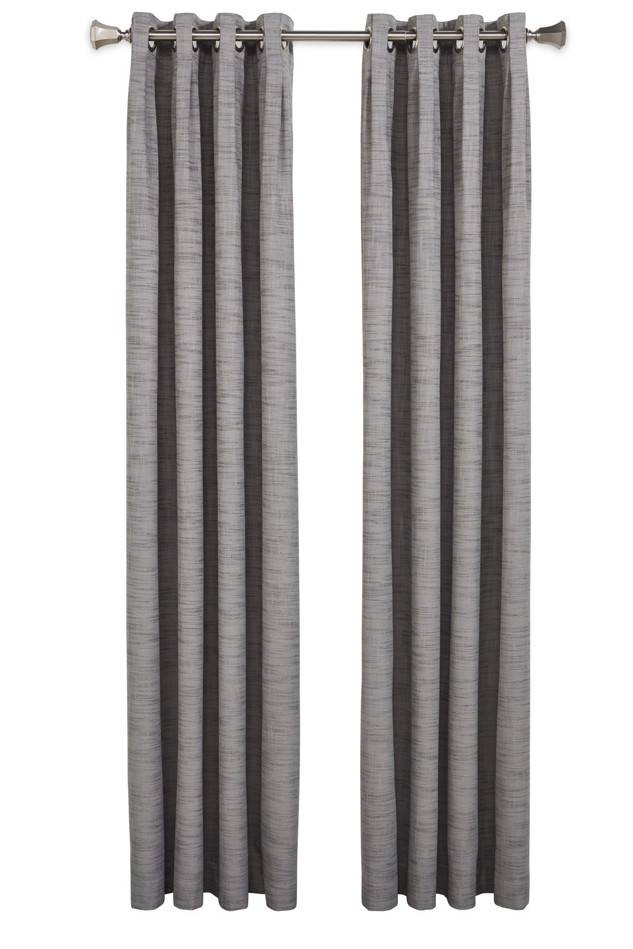 slide 5 of 6, allen + roth 84-in Gray Room darkening Thermal lined Grommet Single curtain panel, 1 ct