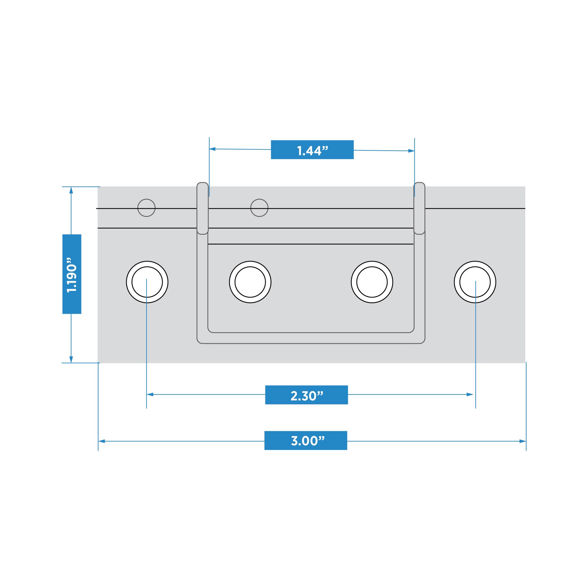 slide 5 of 6, RELIABILT 3-in Satin chrome Non-Mortise Bi-Fold Door Hinge 2 -Pack, 1 ct