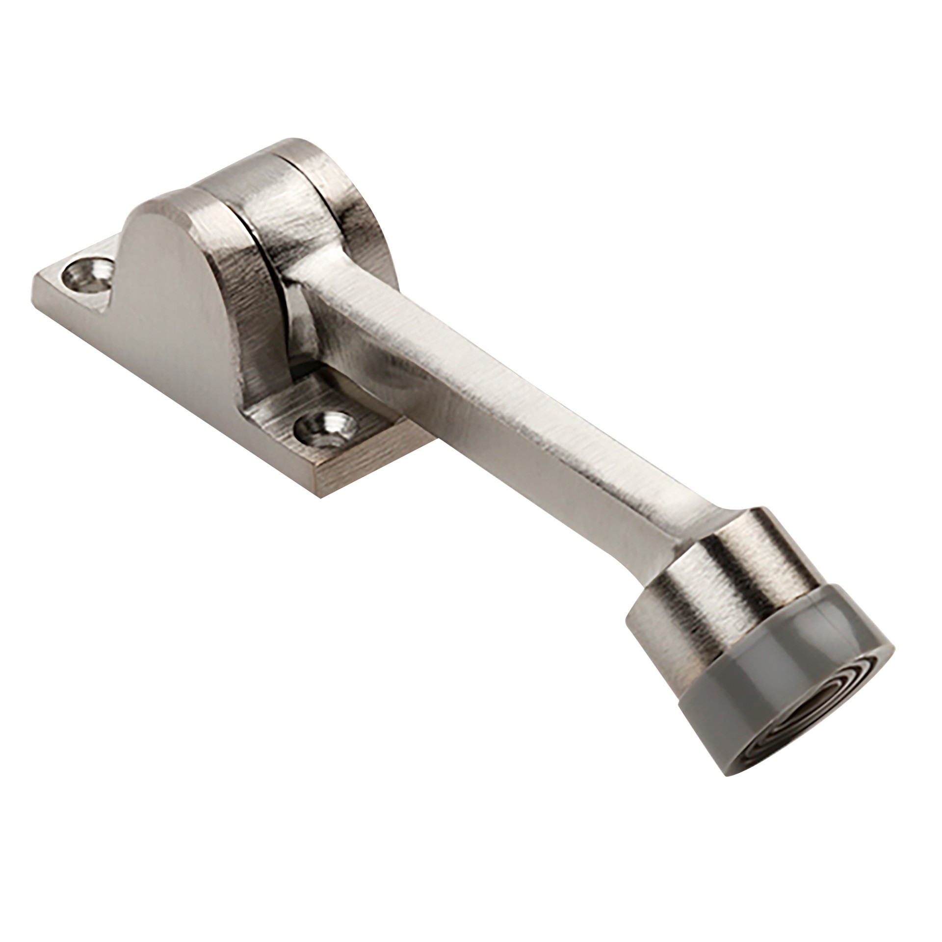 slide 5 of 6, National Hardware 4-in Satin chrome Kick-down Door Stop, 1 ct