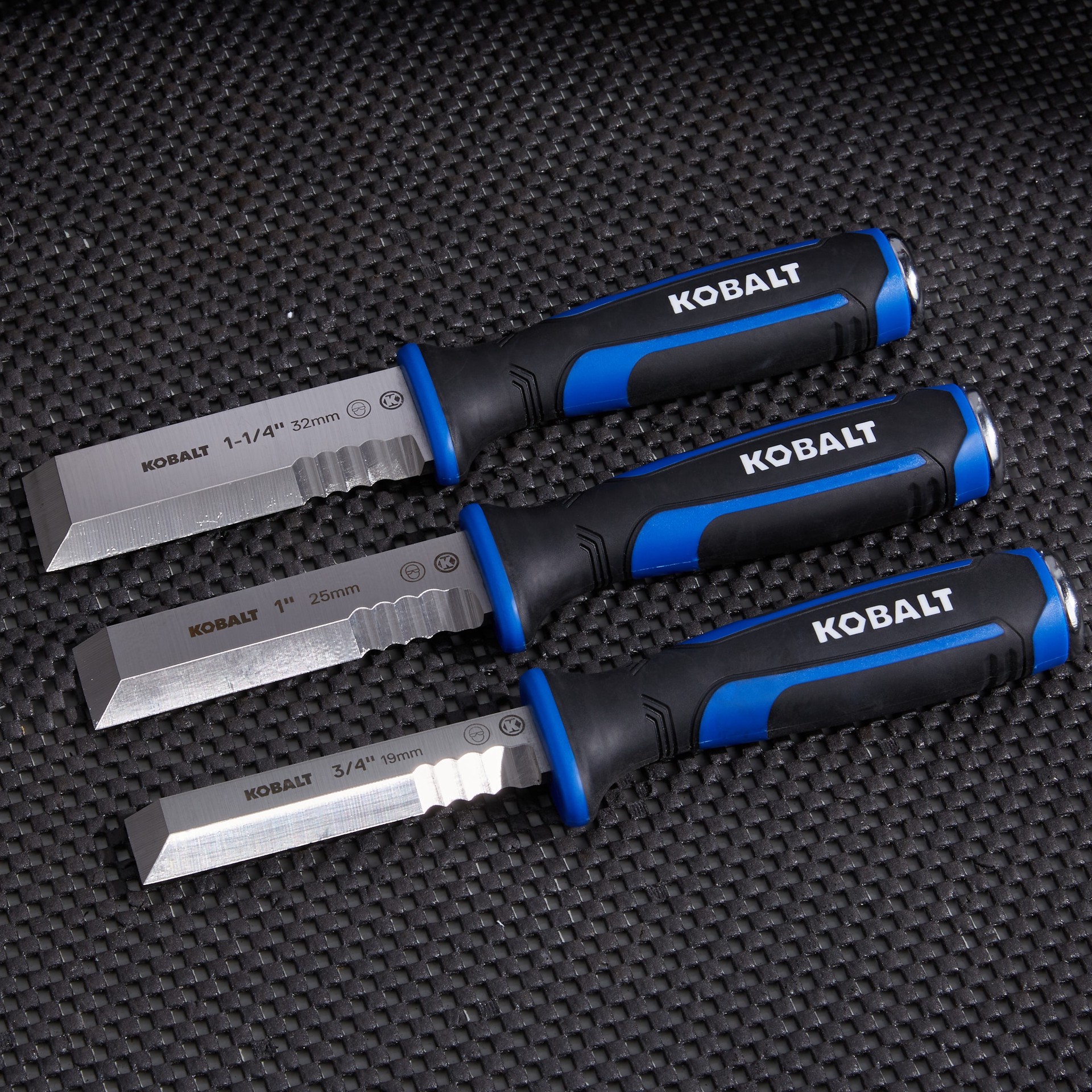 slide 2 of 6, Kobalt Side Strike 3 -Pack Woodworking Chisel Set, 1 ct