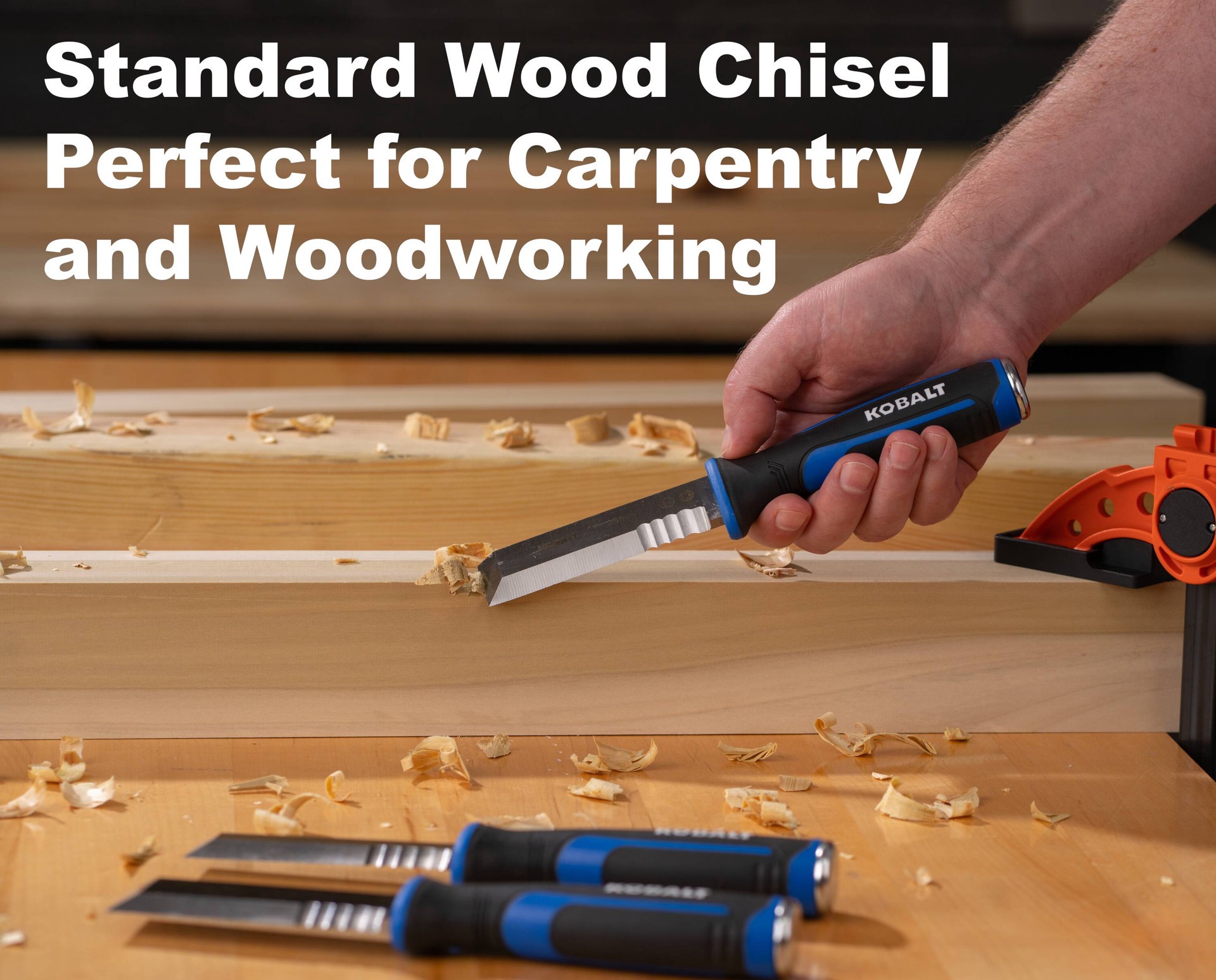 slide 4 of 6, Kobalt Side Strike 3 -Pack Woodworking Chisel Set, 1 ct