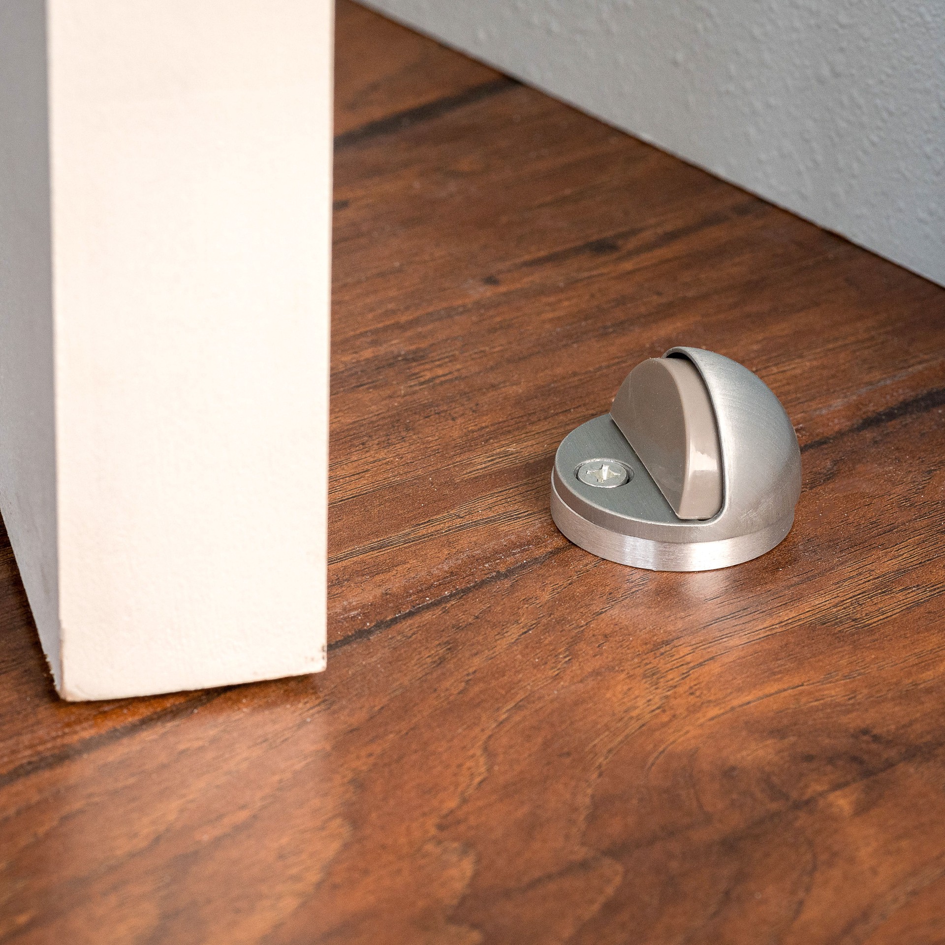 slide 6 of 6, RELIABILT 1-3/4-in Satin chrome Floor Door Stop, 1 ct