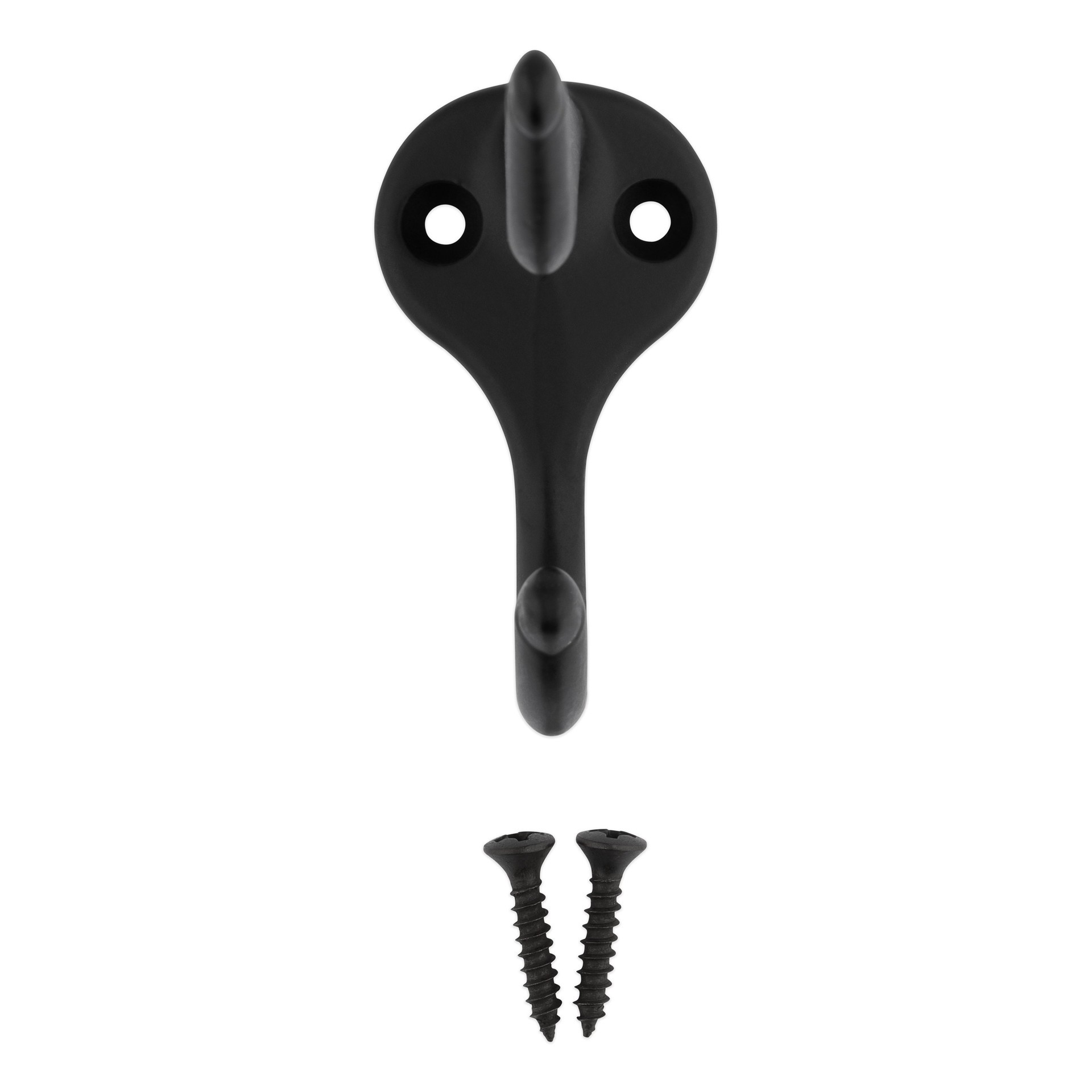 slide 3 of 6, RELIABILT 2 -Hook 1.21-in x 1.75-in H Oil Rubbed Bronze Decorative Wall Hook ( 30.0-lb Capacity), 1 ct