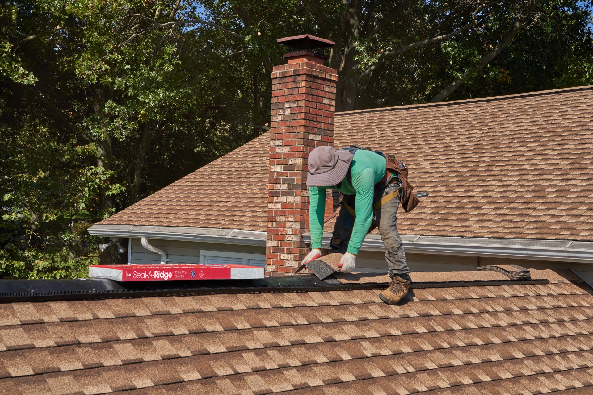 slide 6 of 6, Seal-A-Ridge Seal-A-Ridge Slate Hip and Ridge Cap Roofing Shingles (25 lin. ft. per Bundle) (45- pieces), 1 ct