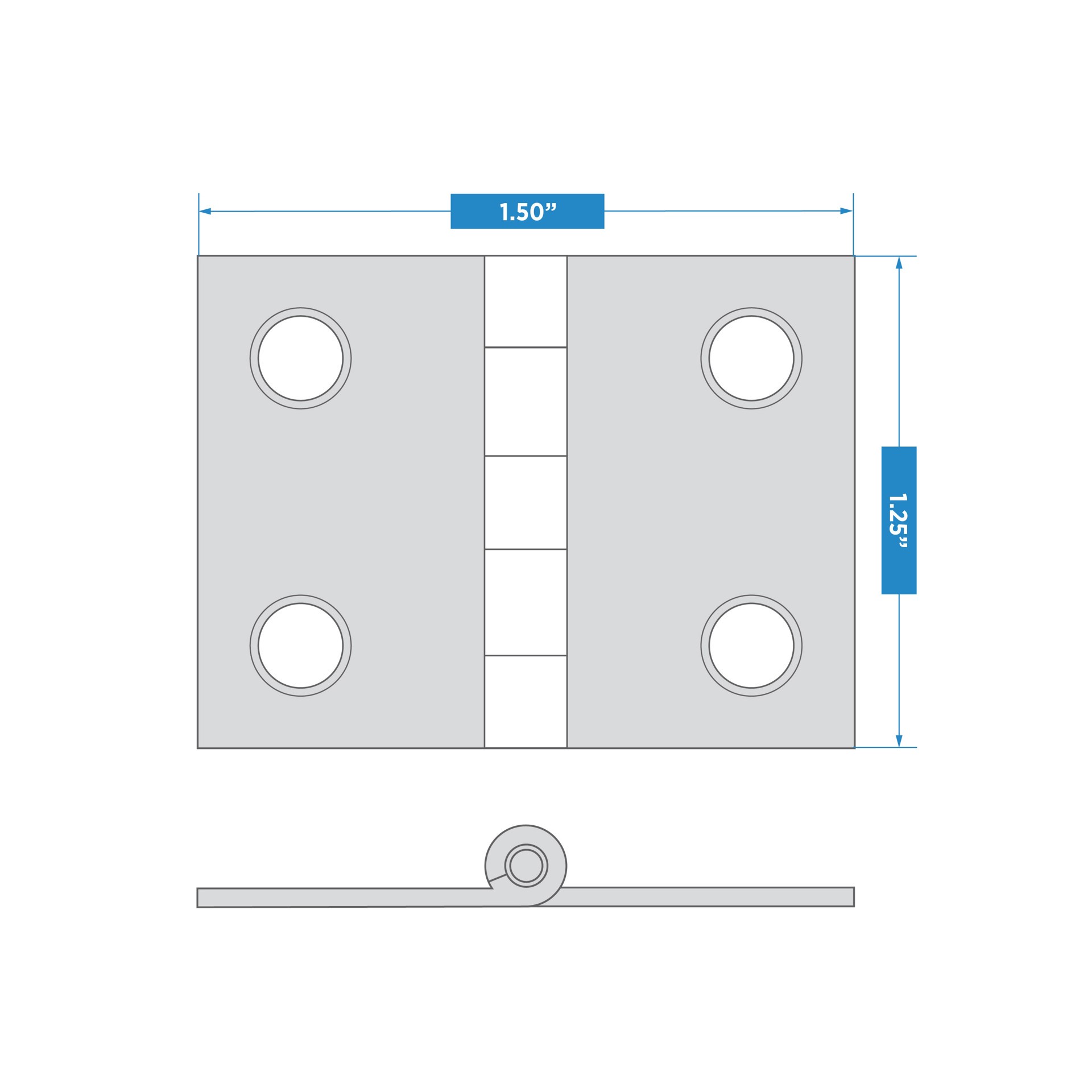 slide 5 of 6, RELIABILT 180.0-Degree Broad Surface Oil Rubbed Bronze Cabinet Hinge, 1 Pair(s) 2 -Pieces, 1 ct