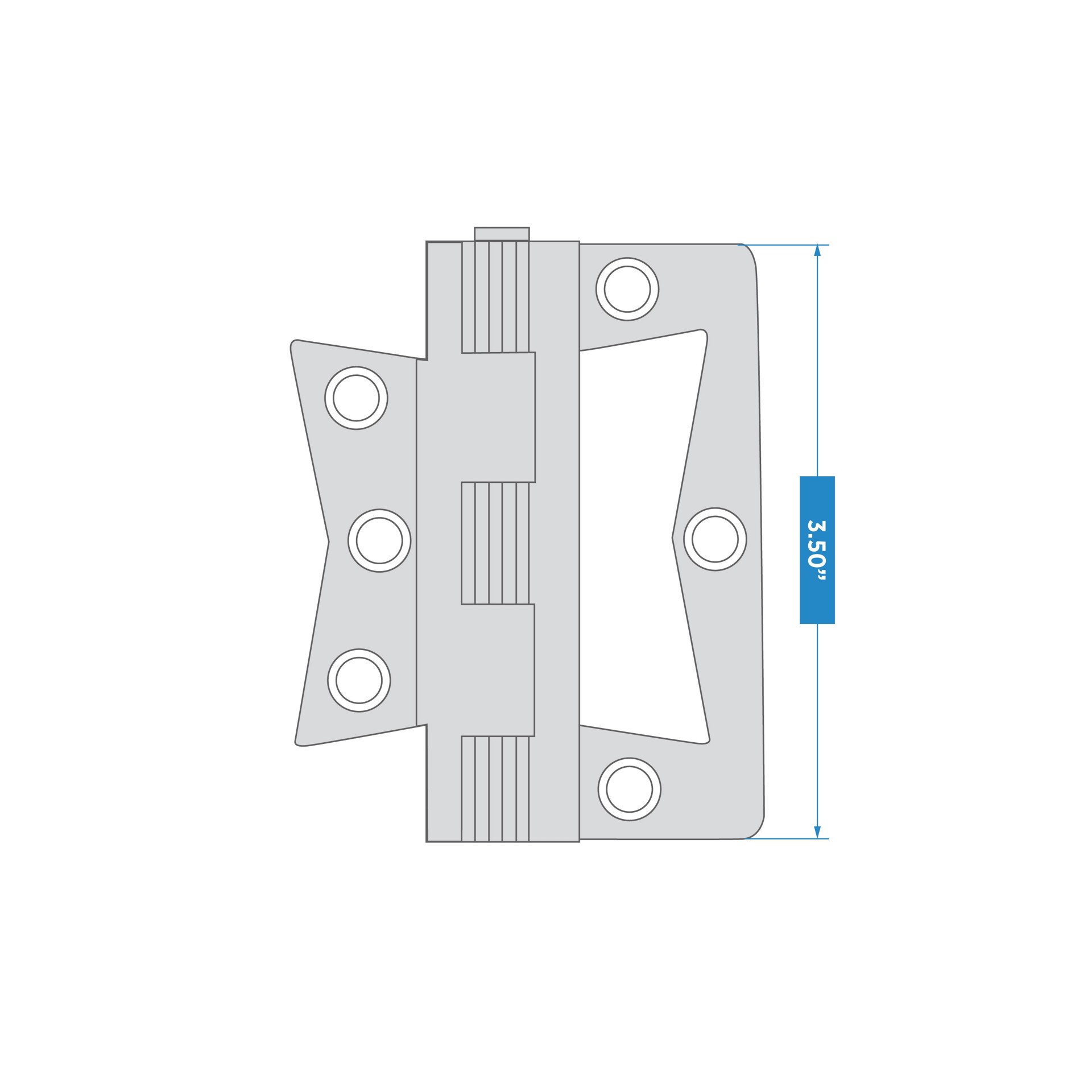 slide 5 of 6, RELIABILT 3.5-in Oil-rubbed bronze Non-Mortise Bi-Fold Door Hinge 2 -Pack, 1 ct