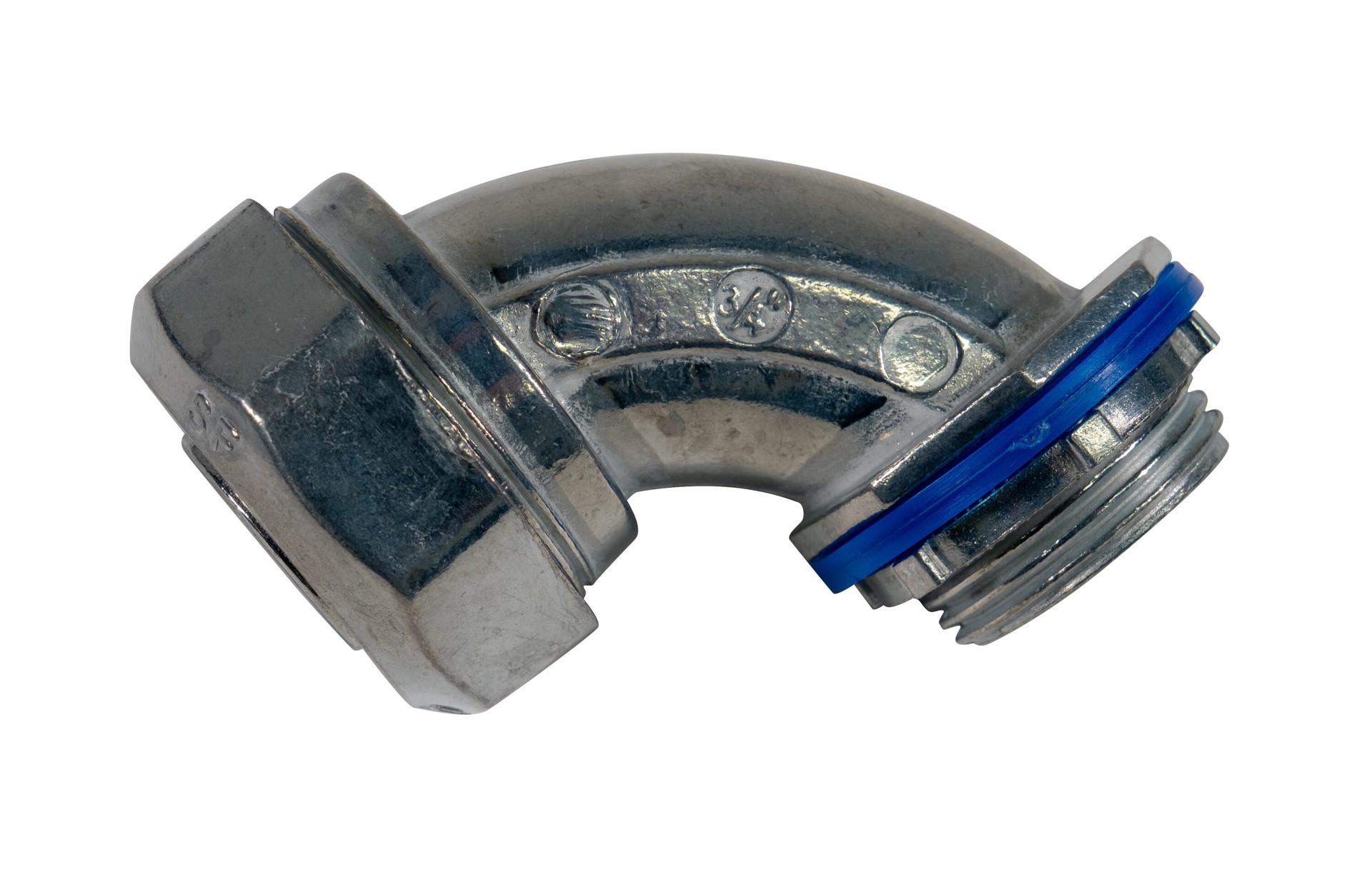 slide 3 of 6, Southwire 3/4-in 90 -Degree Liquid Tight Die cast zinc Screw-in Connector Conduit Fittings, 1 ct